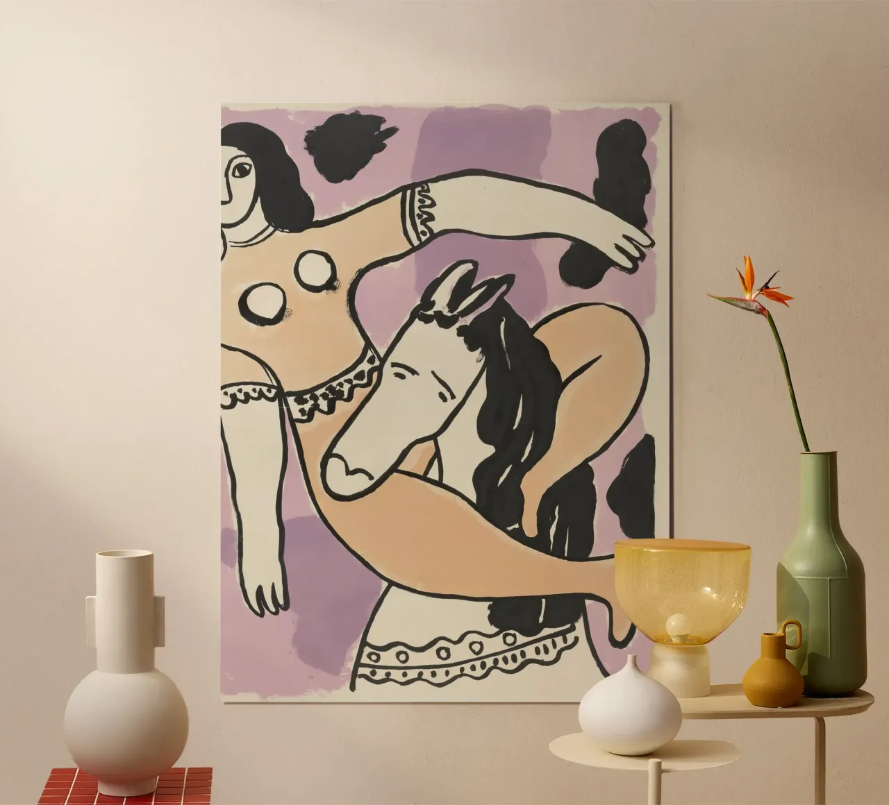 Fernand Léger Zirkus Abstraktion: Frau & Pferd, Moderne Kunst Hahnemühle von NorwesClub