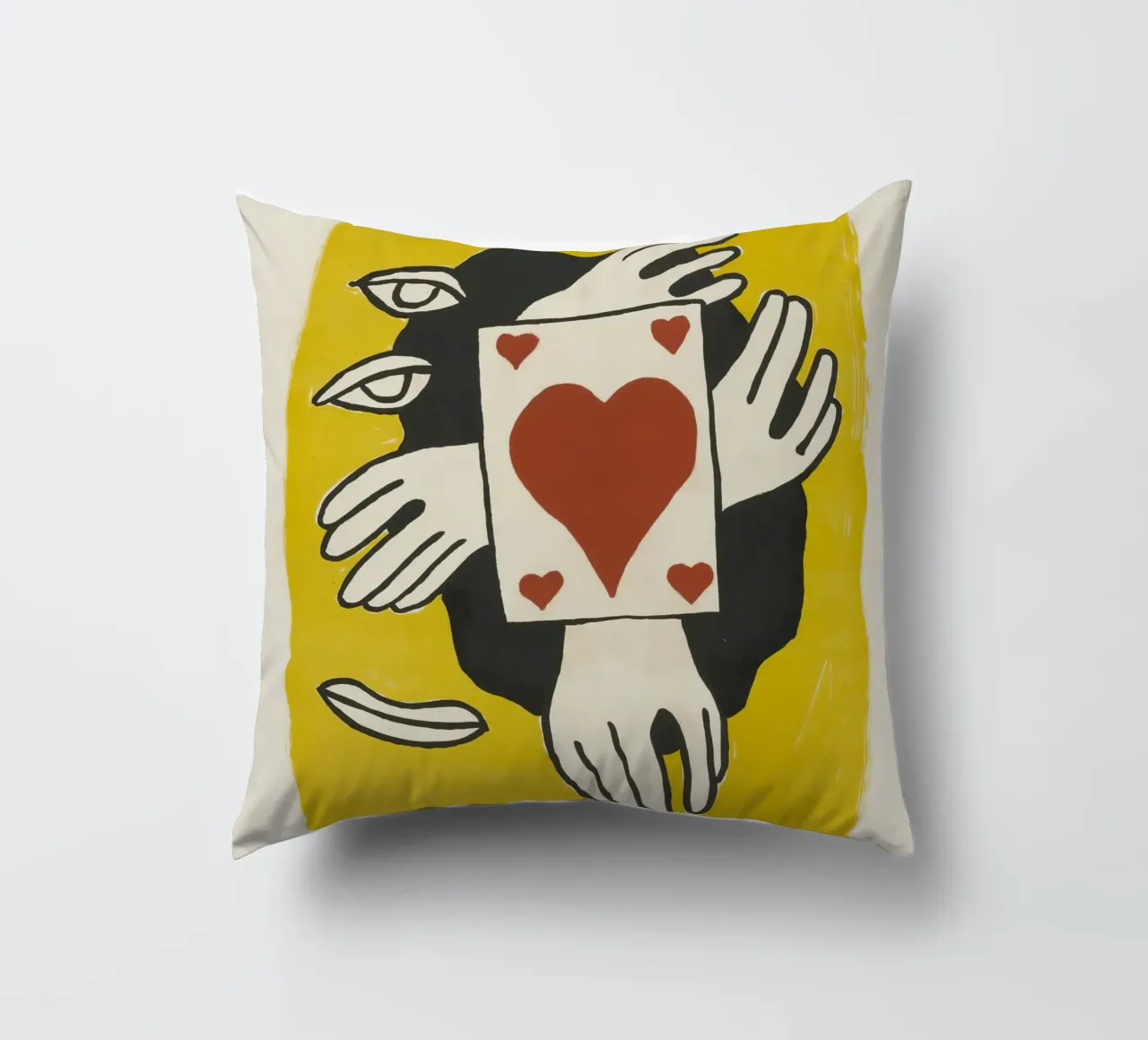 Fernand Léger Circus: Card Trick & Cubist Eyes, Modern Print decorative cushion by NorwesClub