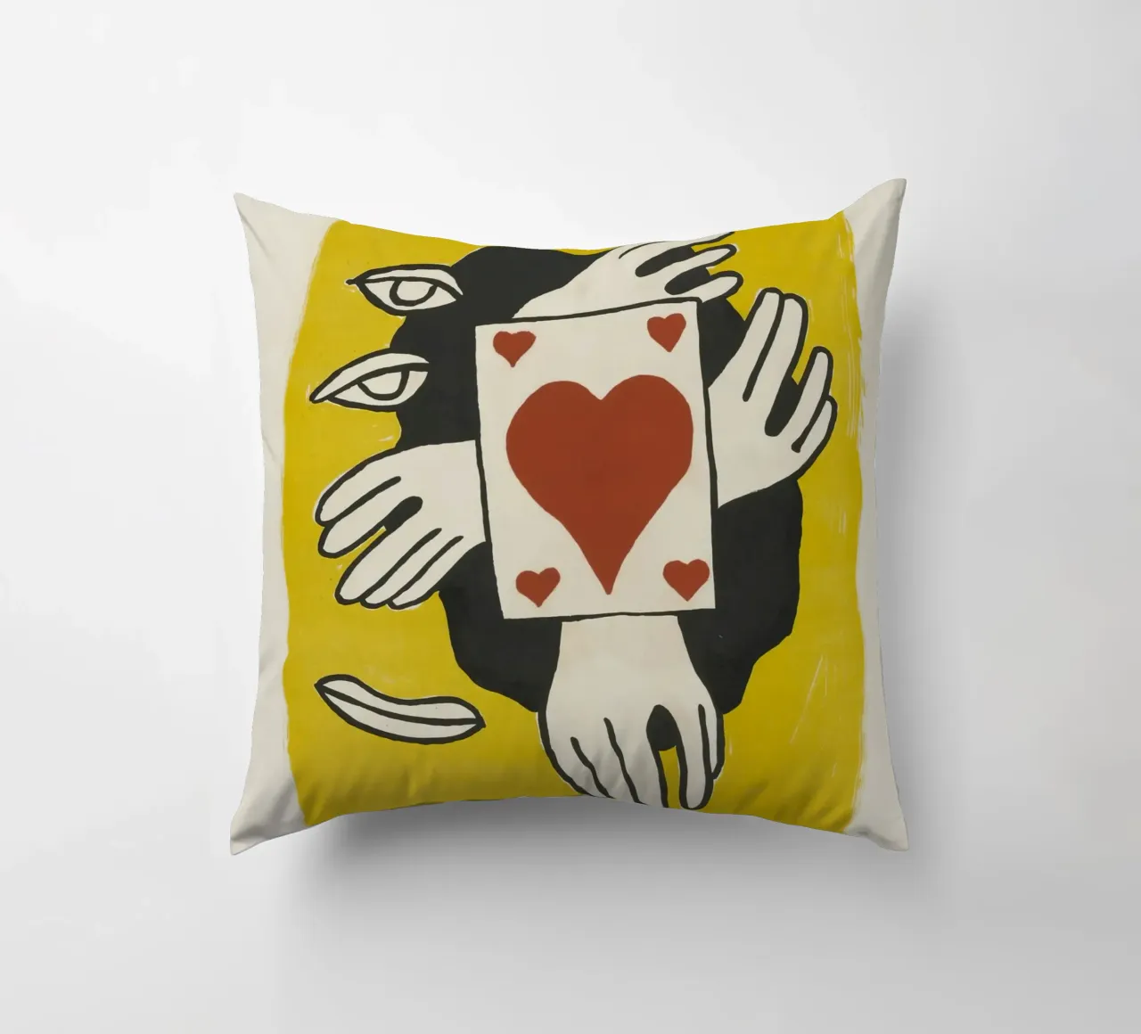 Fernand Léger Circus: Card Trick & Cubist Eyes, Modern Print decorative cushion by NorwesClub