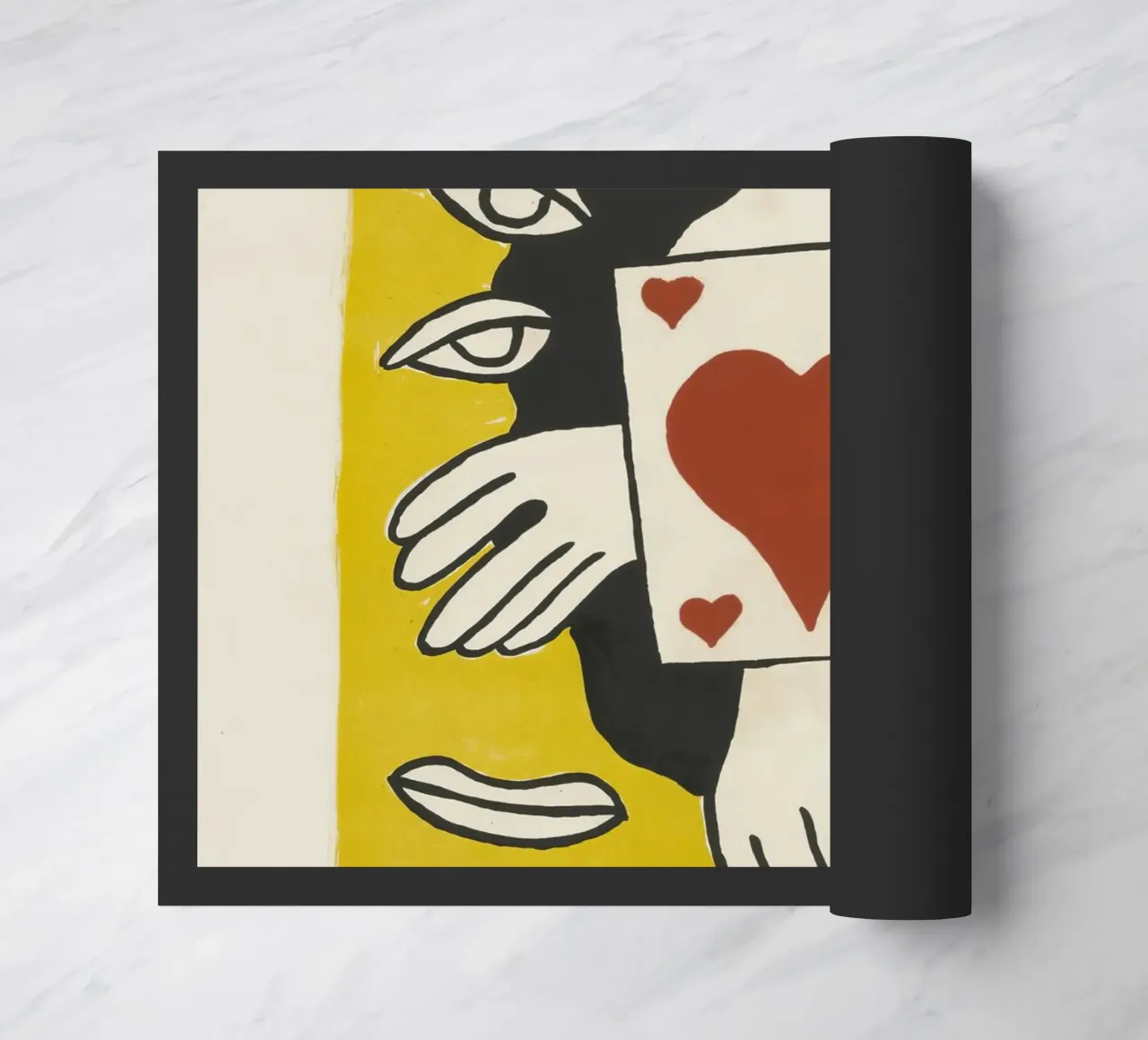 Fernand Léger Circus: Kaarttruc & kubistische ogen, moderne print deurmat van NorwesClub