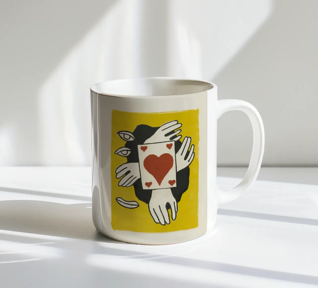 Fernand Léger Circus: Kaarttruc & kubistische ogen, moderne print keramische mok van NorwesClub