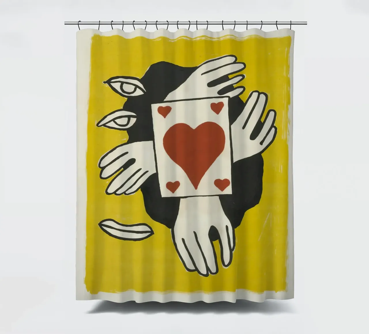 Fernand Léger Circus: Kaarttruc & kubistische ogen, moderne print douchegordijn van NorwesClub