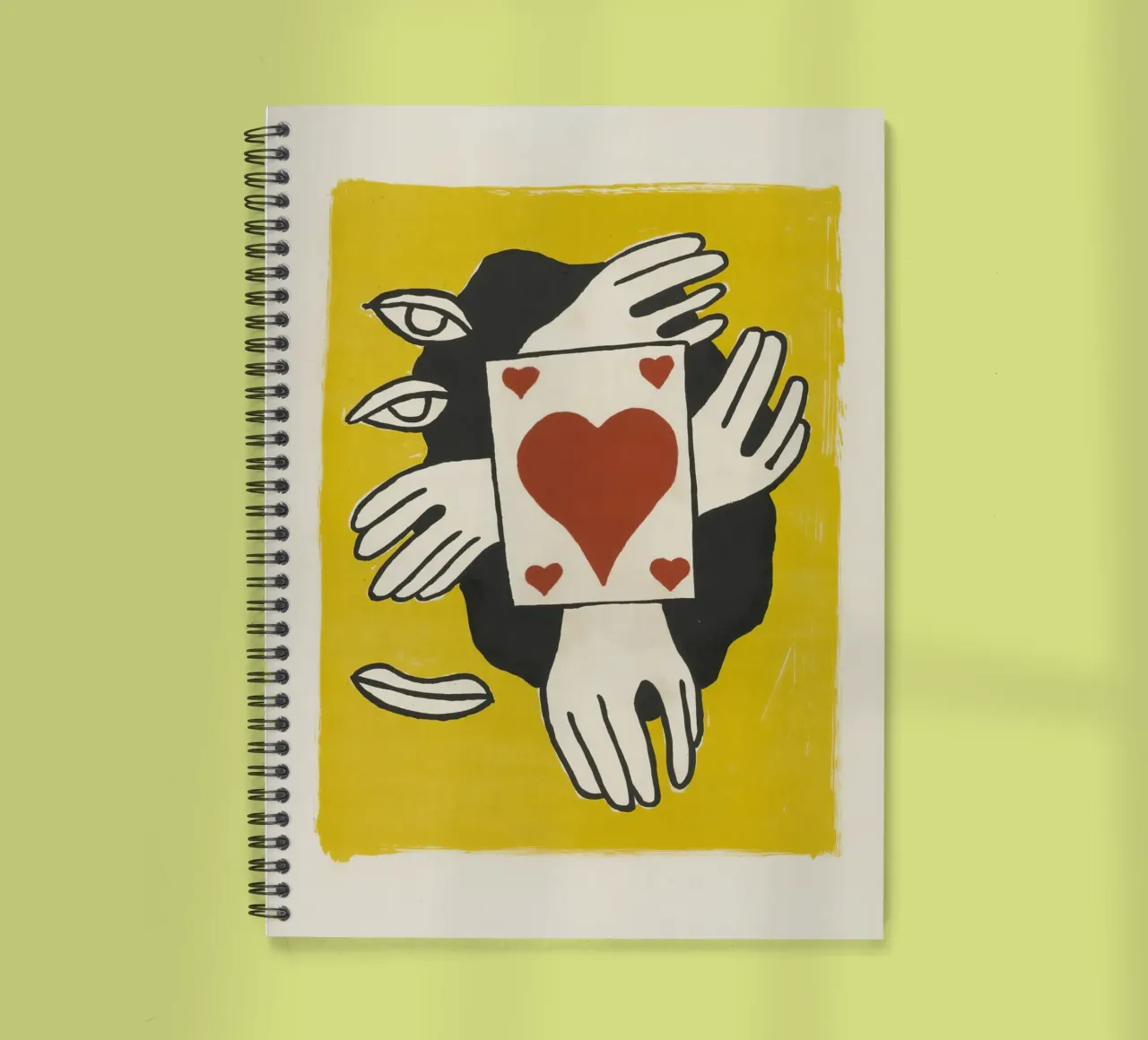 Fernand Léger Circus: Card Trick & Cubist Eyes, Modern Print spiral notebook by NorwesClub