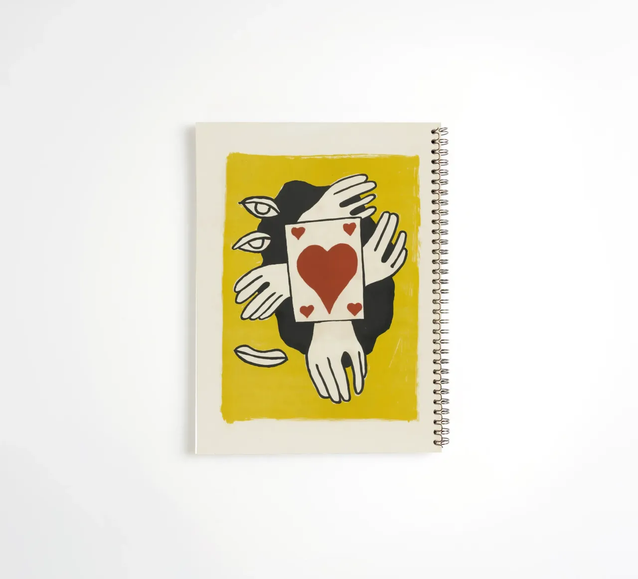 Fernand Léger Circus: Card Trick & Cubist Eyes, Modern Print spiral notebook by NorwesClub