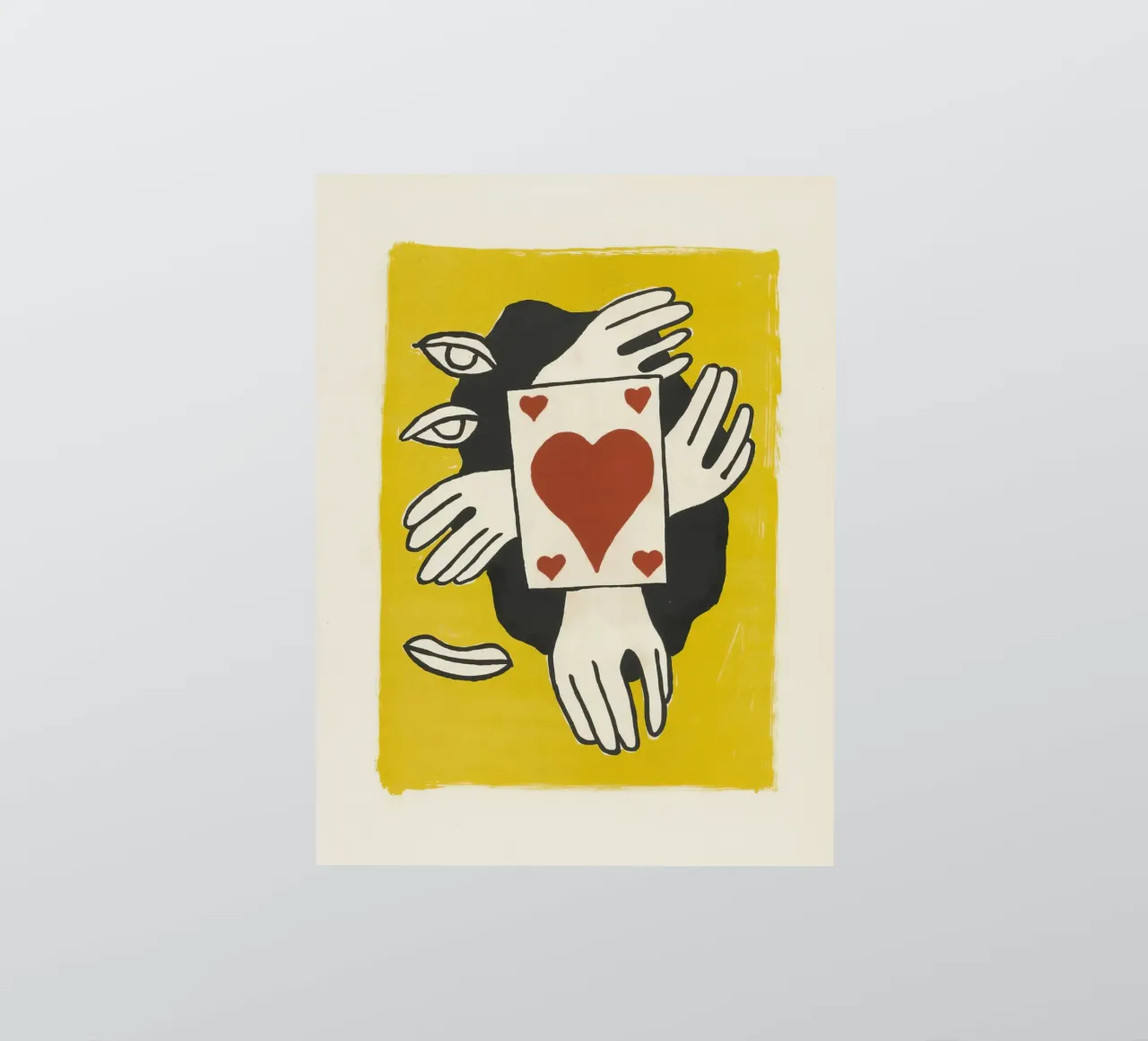 Fernand Léger Circus : Card Trick & Cubist Eyes, Modern Print autocollant de NorwesClub