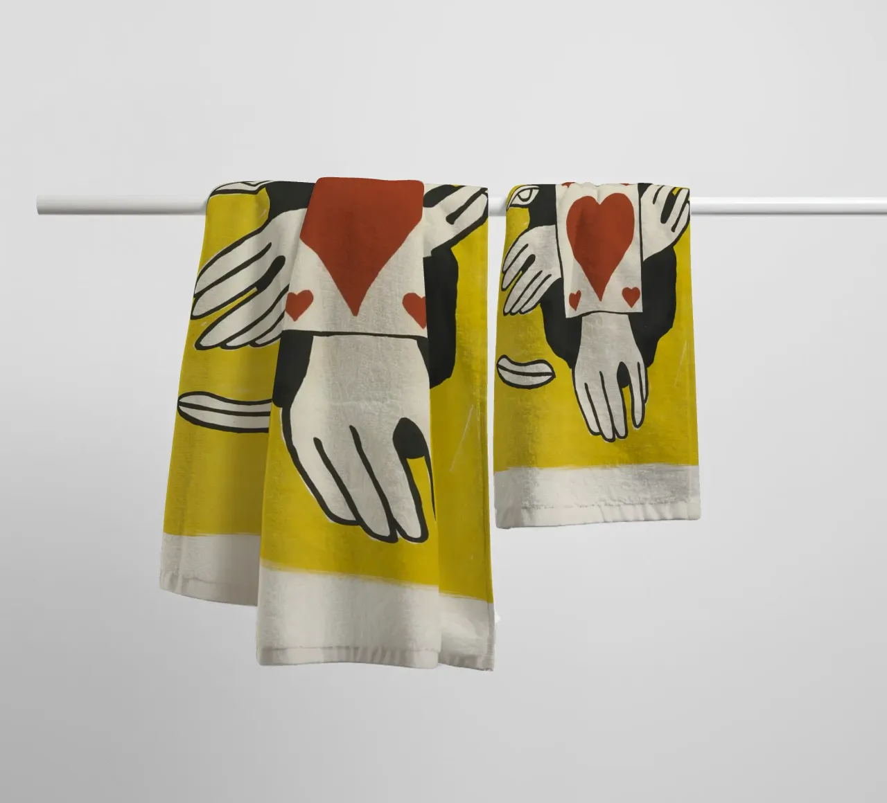 Fernand Léger Circus: Kaarttruc & kubistische ogen, moderne print badhanddoek van NorwesClub