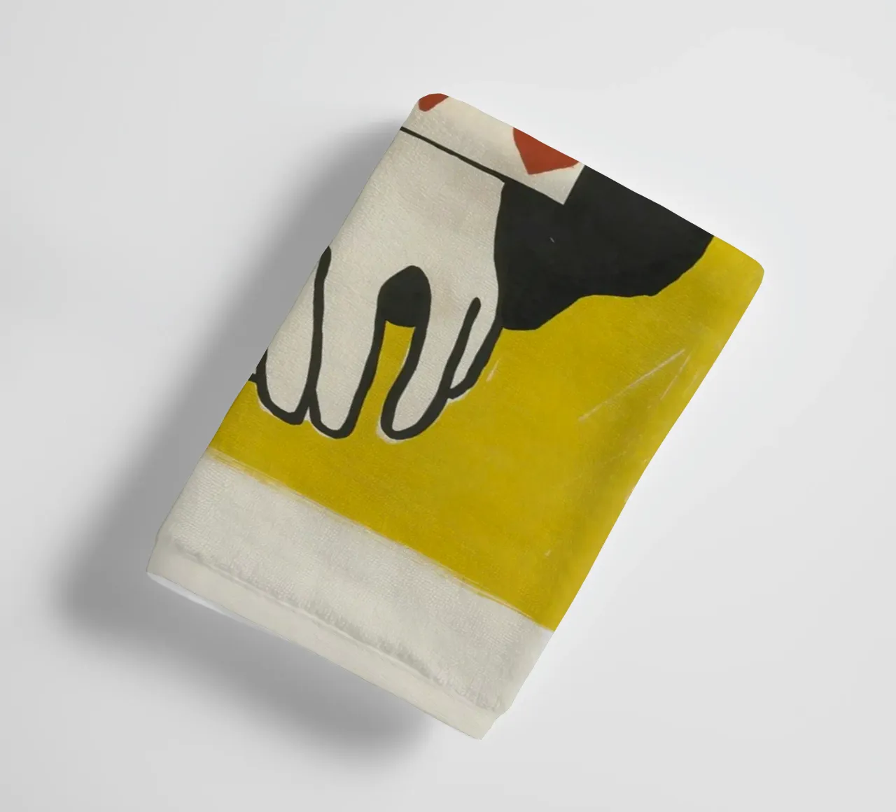 Fernand Léger Circus: Kaarttruc & kubistische ogen, moderne print badhanddoek van NorwesClub