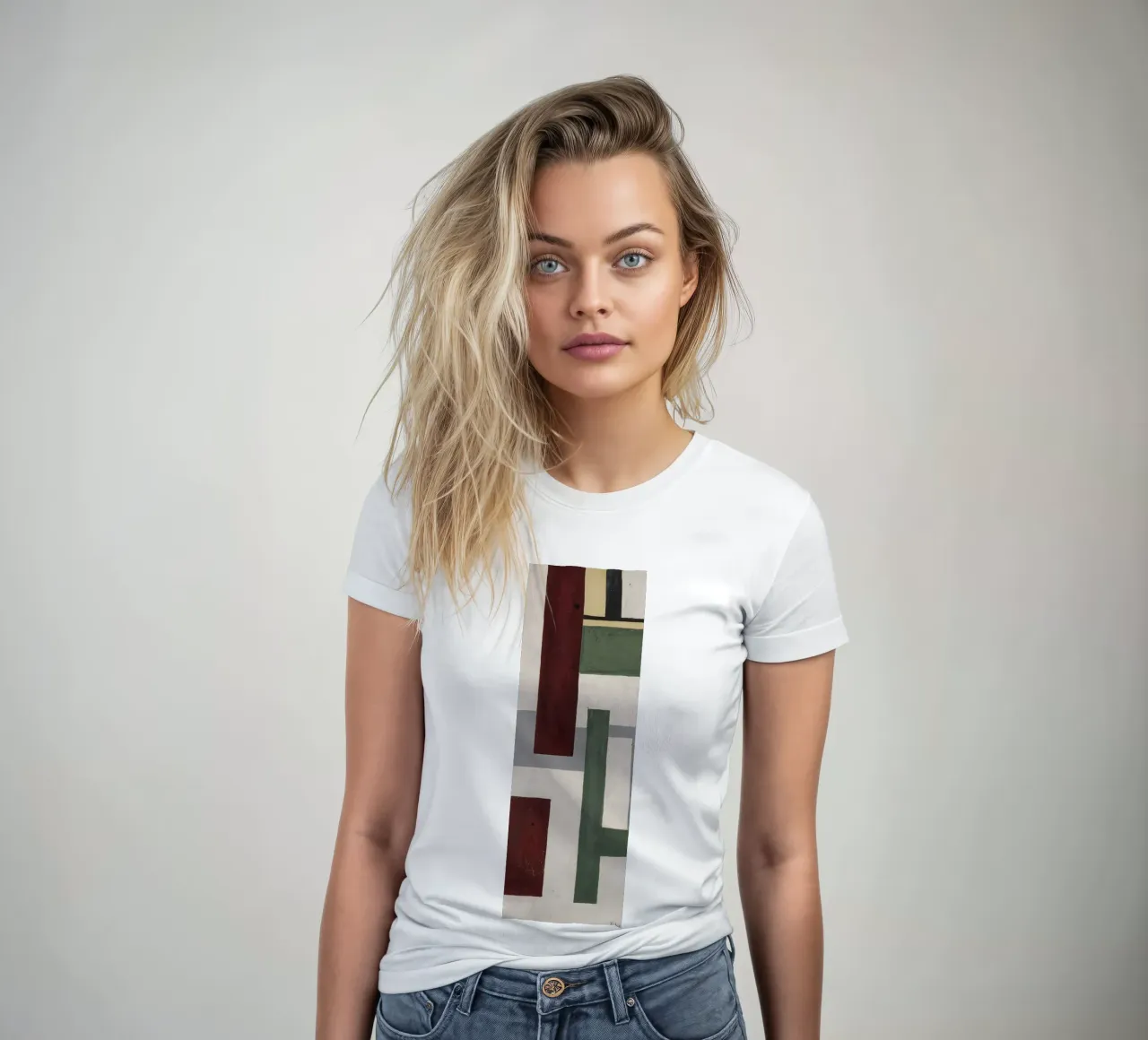 Fernand Léger: Geometric Mural Study, Cubist Abstract Print women's fitted t-shirt by NorwesClub