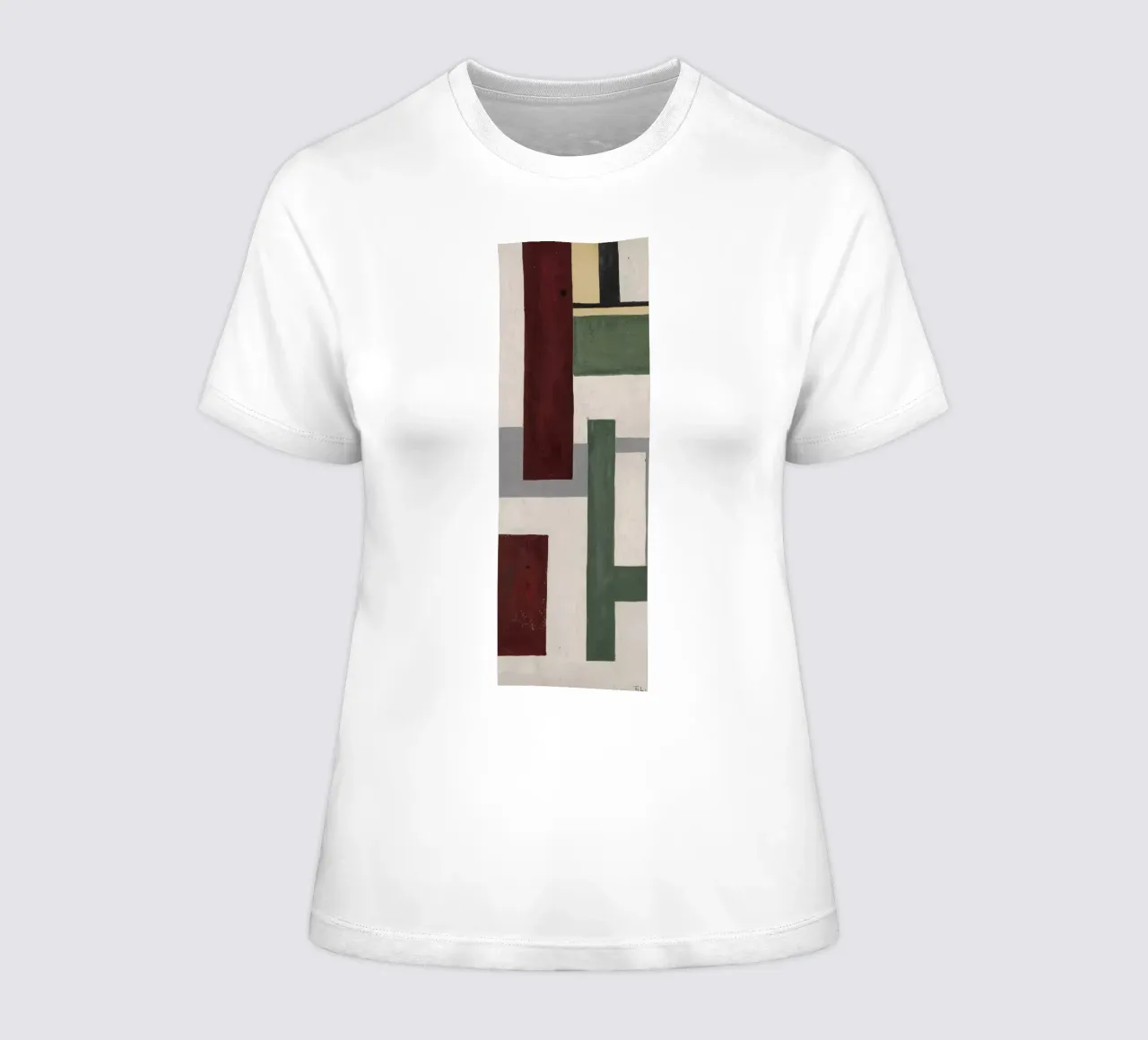 Fernand Léger: Geometric Mural Study, Cubist Abstract Print women's fitted t-shirt by NorwesClub
