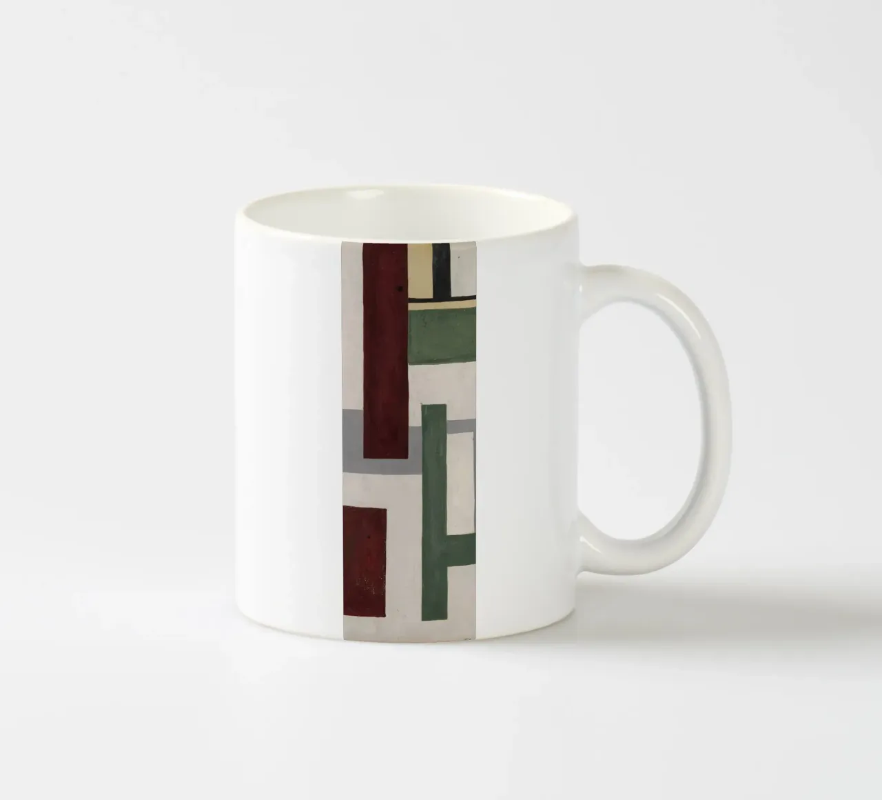Fernand Léger: Geometrische muurstudie, kubistische abstracte print keramische mok van NorwesClub