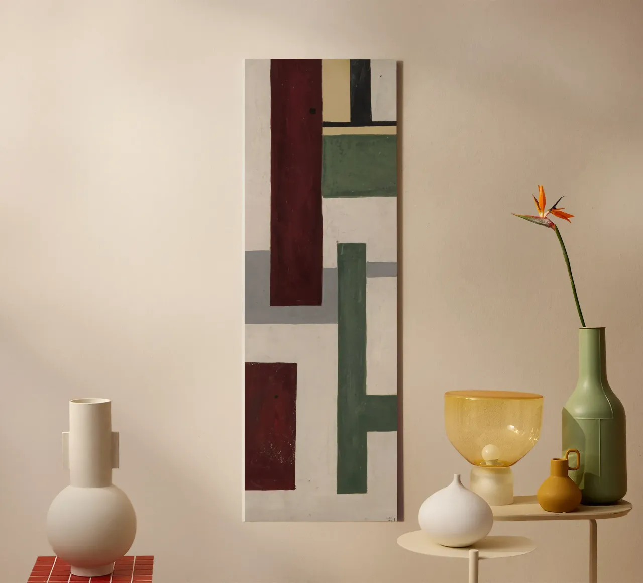 Fernand Léger: Geometric Mural Study, Cubist Abstract Print canvas by NorwesClub