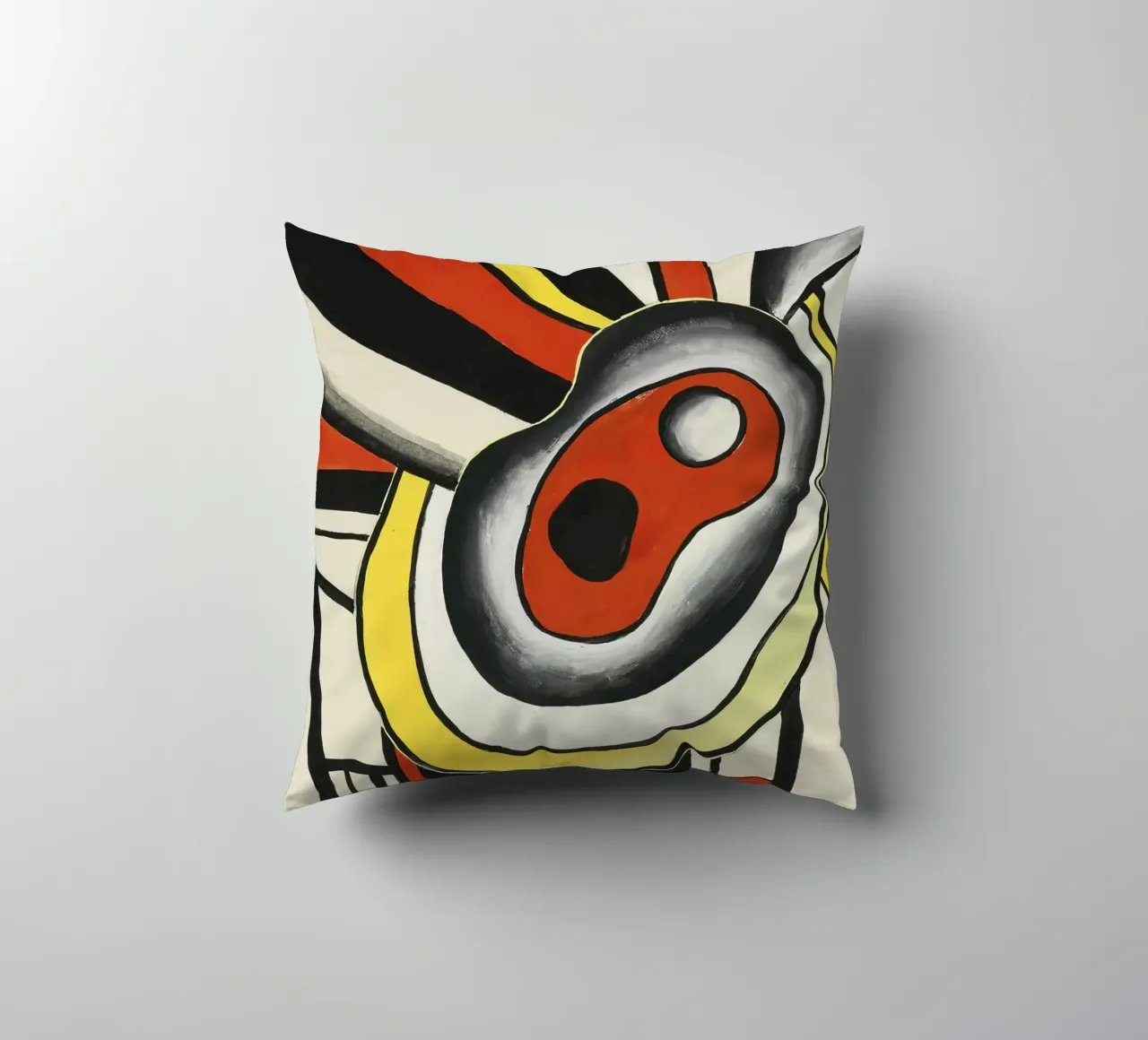 Fernand Léger: Dynamic Disks Mural Project, Abstract Art decorative cushion by NorwesClub