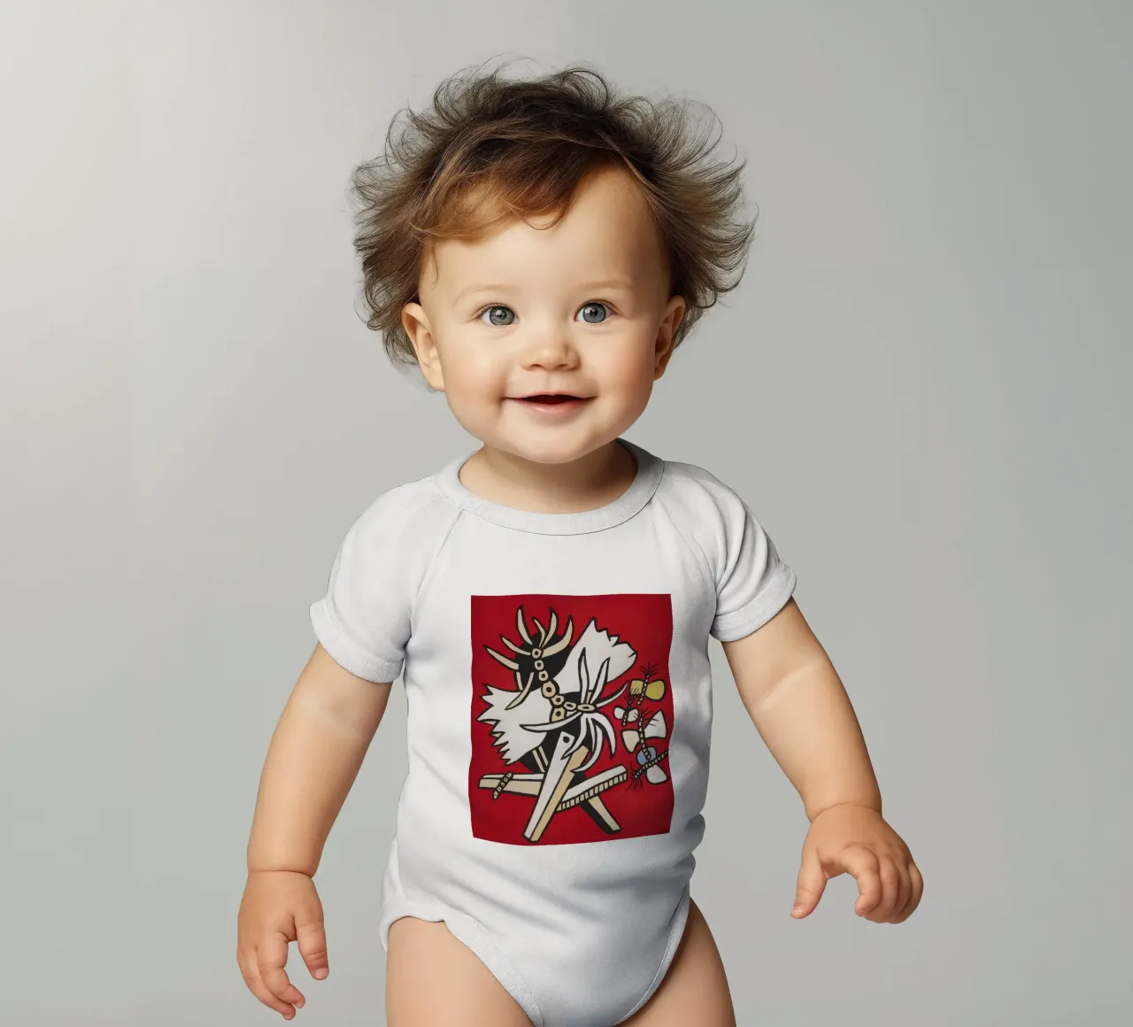 Fernand Léger: Butterflies & Insect, Abstract Nature Pop Art Kurzarm Babybody von NorwesClub