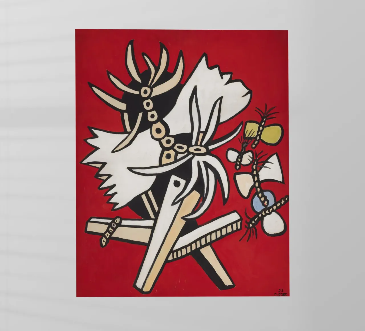 Fernand Léger: Farfalle e insetti, natura astratta Pop Art pellicola backlit da NorwesClub