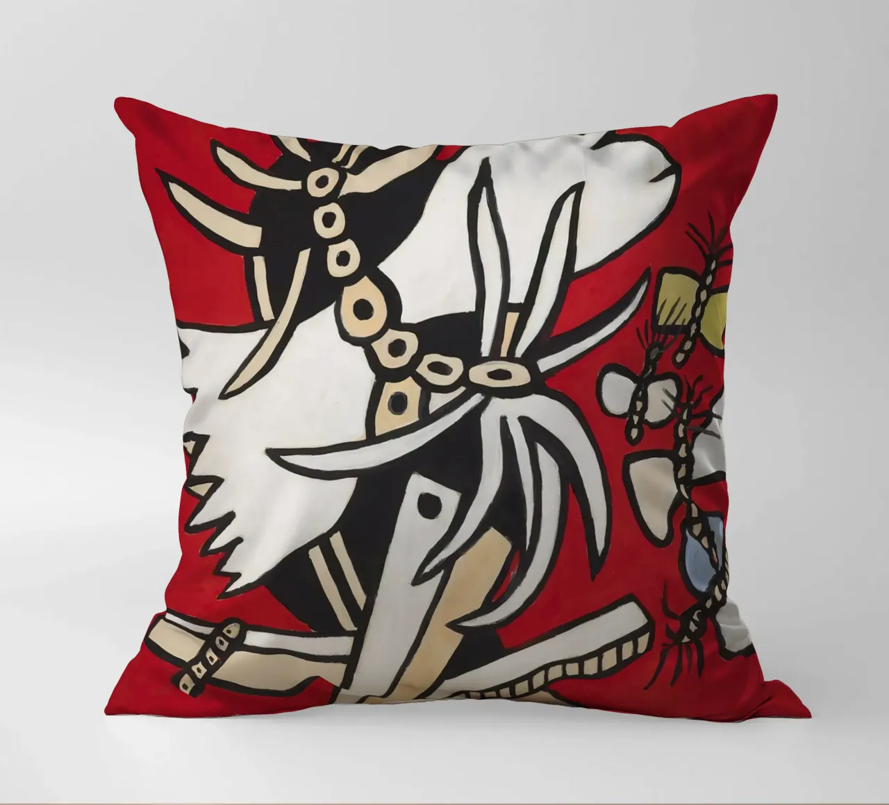 Fernand Léger: Butterflies & Insect, Abstract Nature Pop Art decorative cushion by NorwesClub