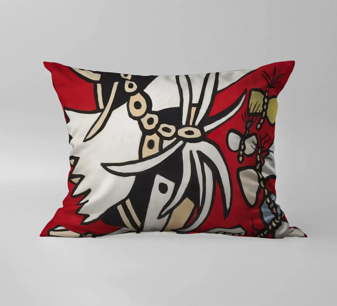 Fernand Léger: Butterflies & Insect, Abstract Nature Pop Art decorative cushion by NorwesClub