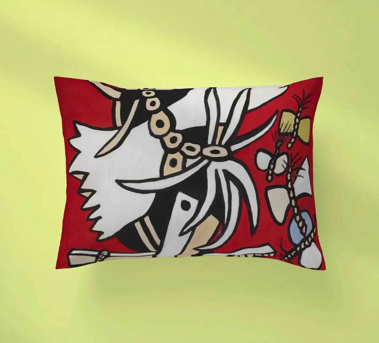 Fernand Léger: Butterflies & Insect, Abstract Nature Pop Art decorative cushion by NorwesClub