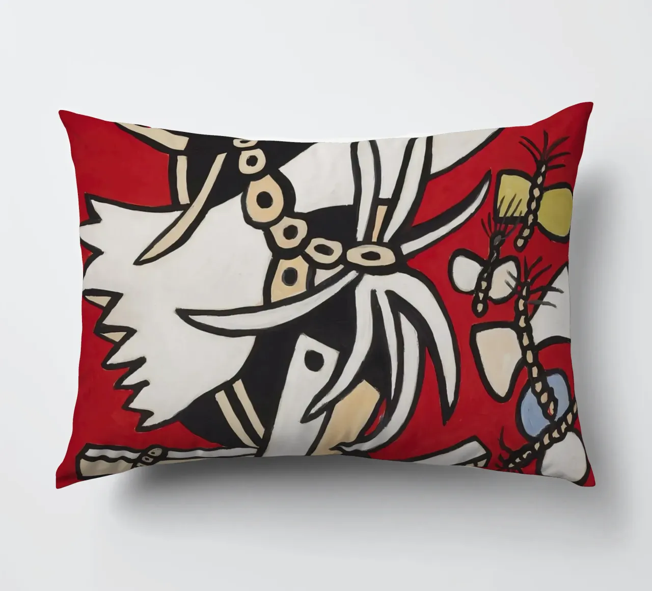 Fernand Léger: Butterflies & Insect, Abstract Nature Pop Art decorative cushion by NorwesClub