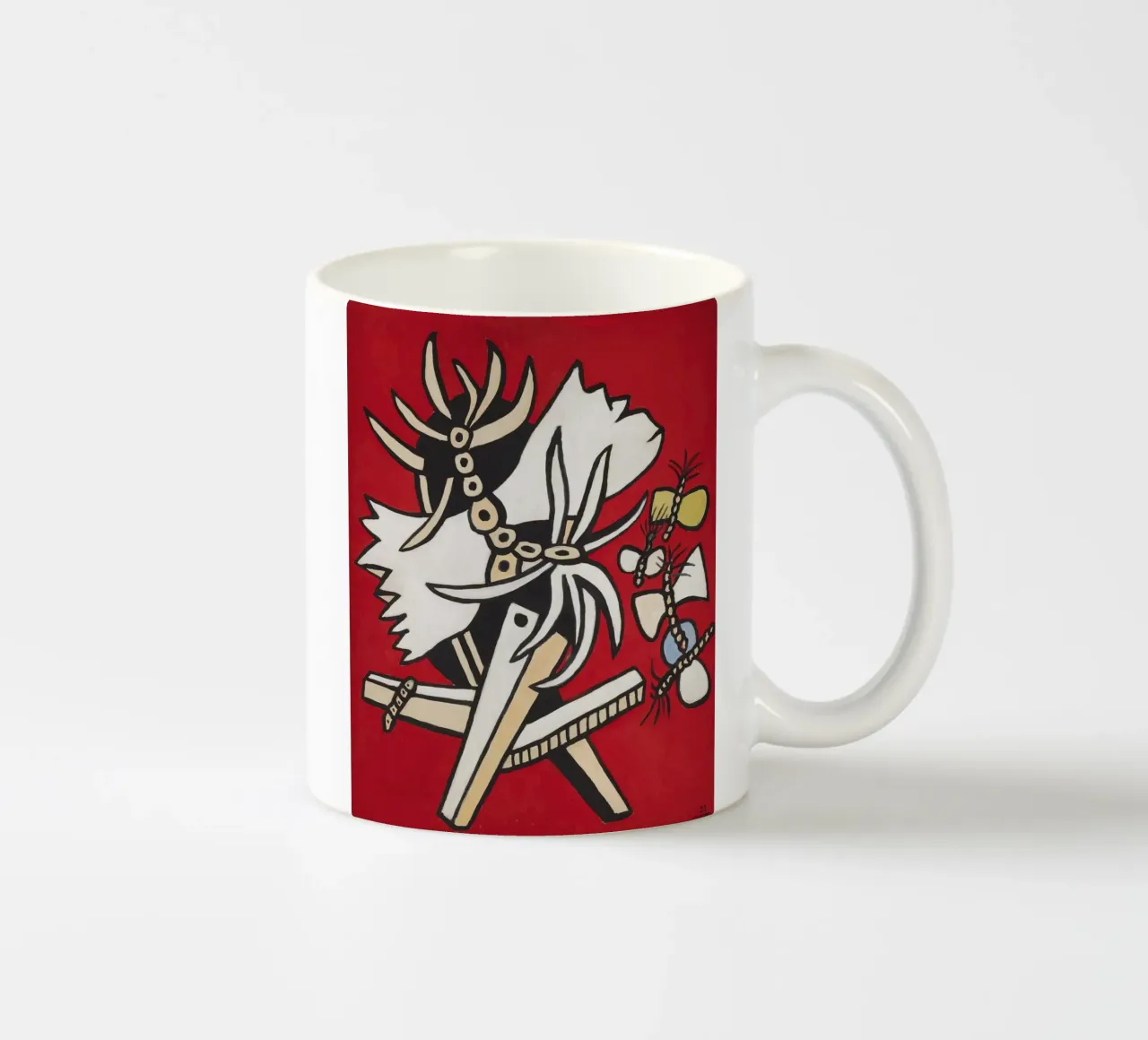 Fernand Léger: Vlinders en insecten, abstracte natuur pop-art keramische mok van NorwesClub