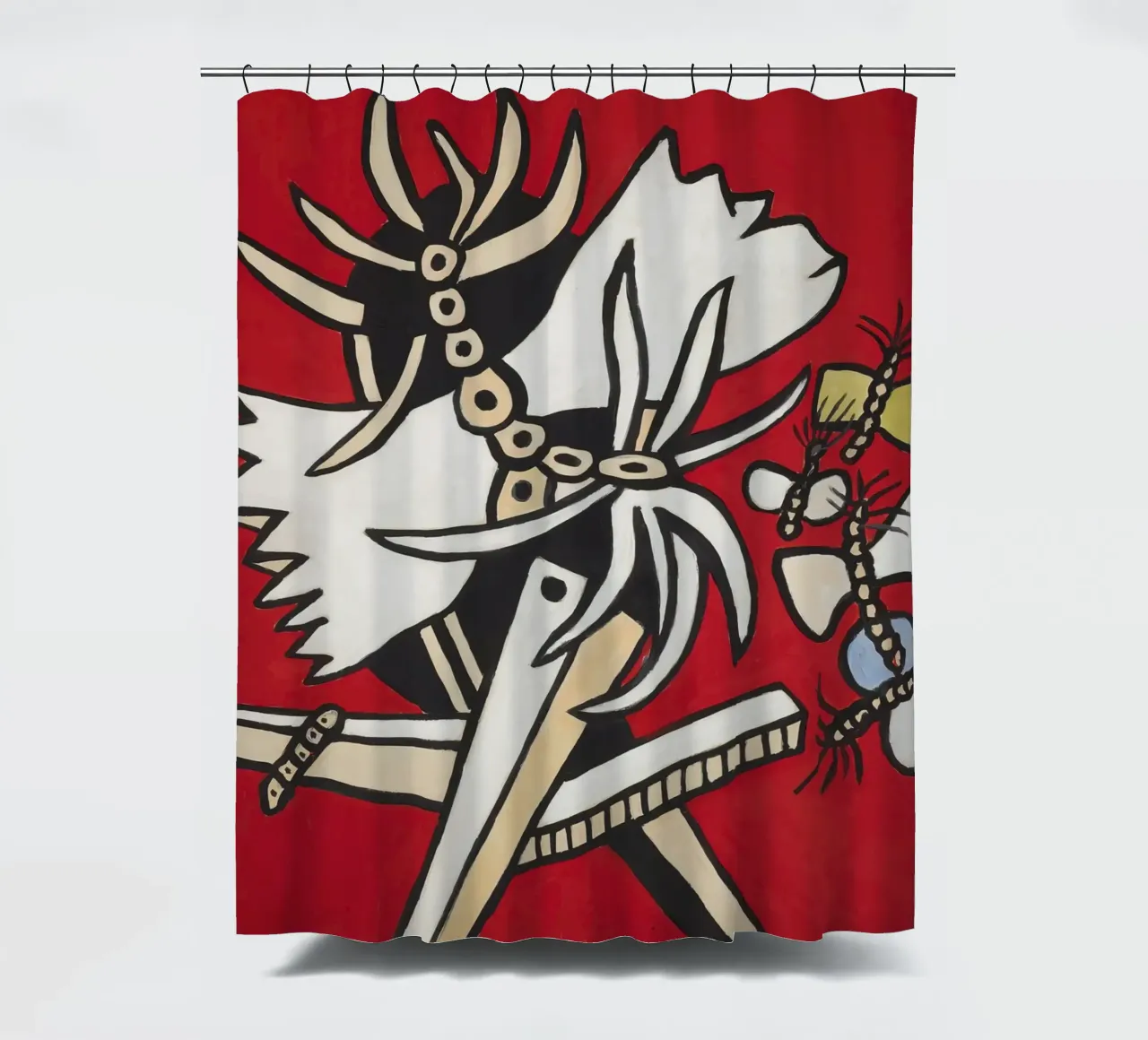 Fernand Léger: Butterflies & Insect, Abstract Nature Pop Art Duschvorhang von NorwesClub