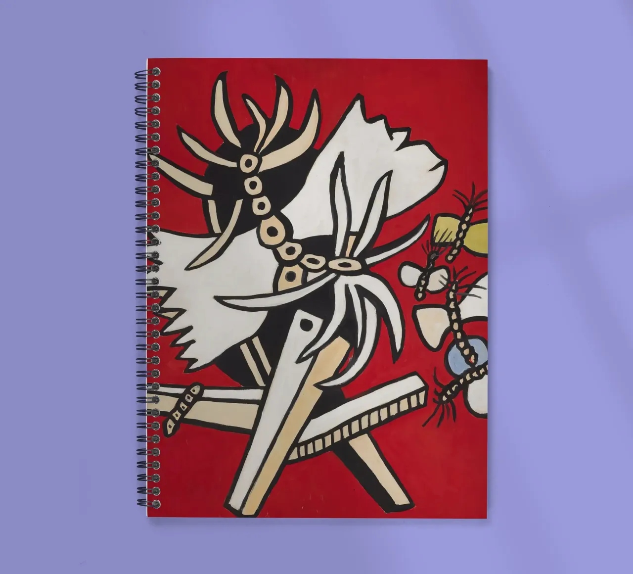 Fernand Léger: Butterflies & Insect, Abstract Nature Pop Art spiral notebook by NorwesClub