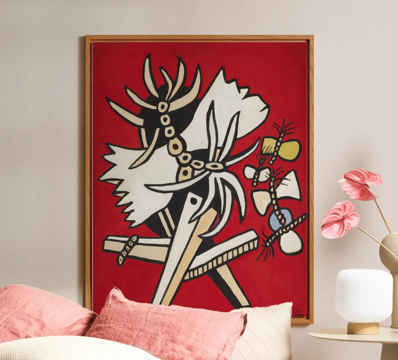 Fernand Léger: Butterflies & Insect, Abstract Nature Pop Art Alu-Dibond von NorwesClub