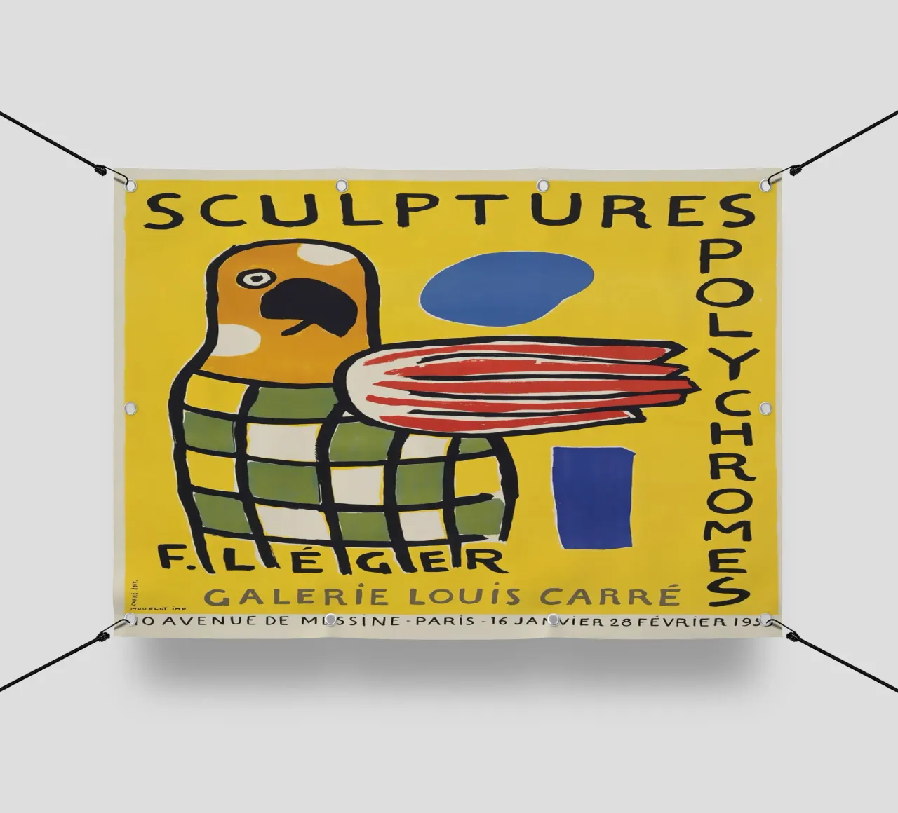 Fernand Léger: Manifesto della mostra Sculture policrome, Pop telo in pvc da NorwesClub