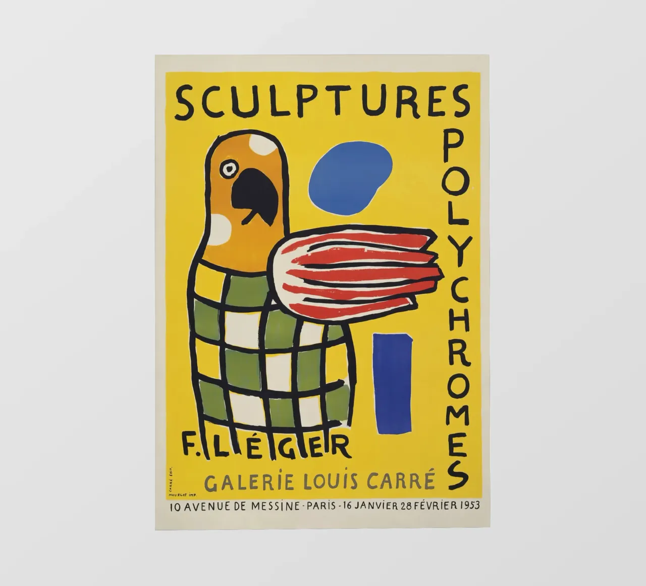 Fernand Léger: Manifesto della mostra Sculture policrome, Pop telo in pvc da NorwesClub