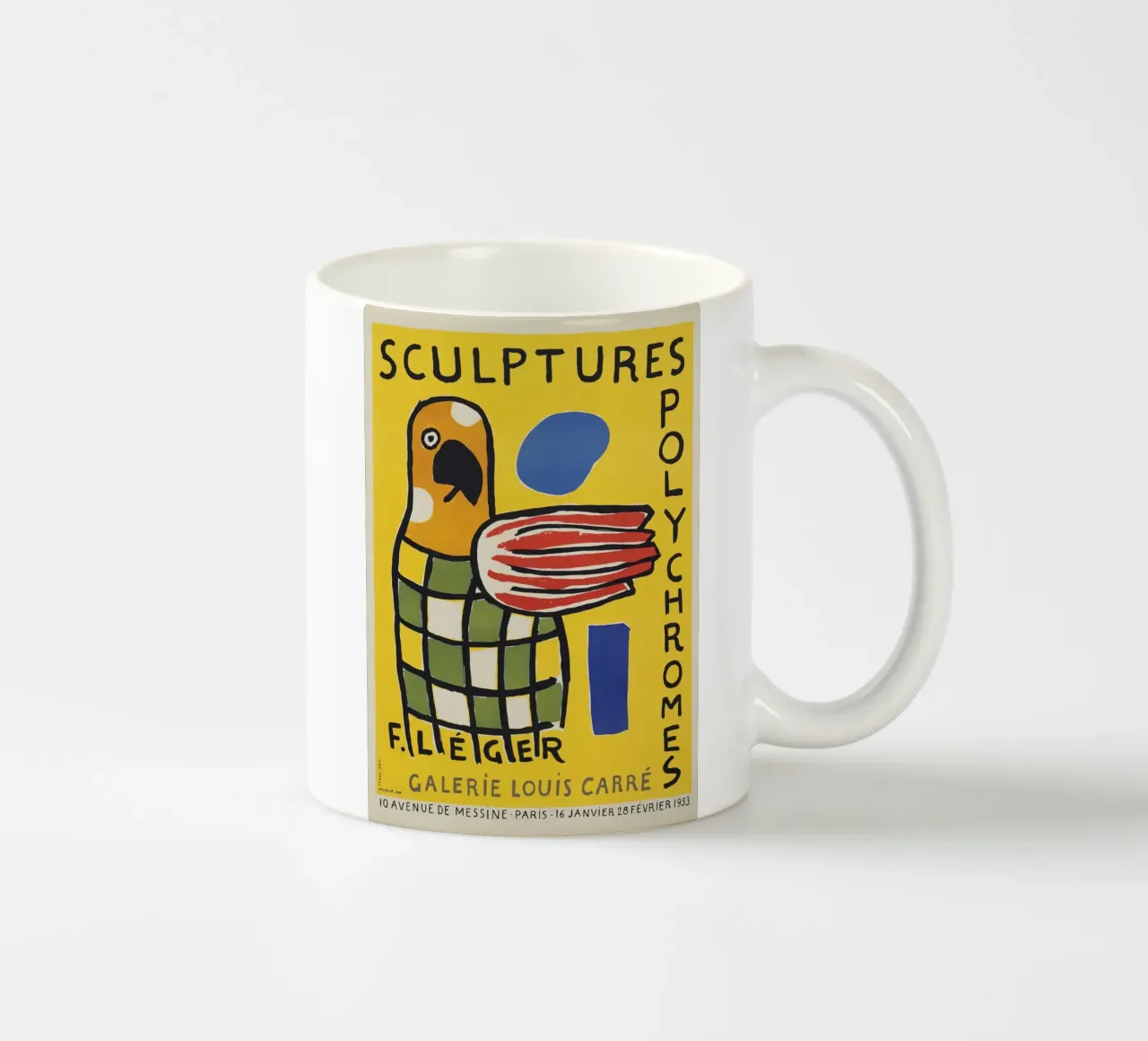 Fernand Léger: Manifesto della mostra Sculture policrome, Pop tazza in ceramica da NorwesClub