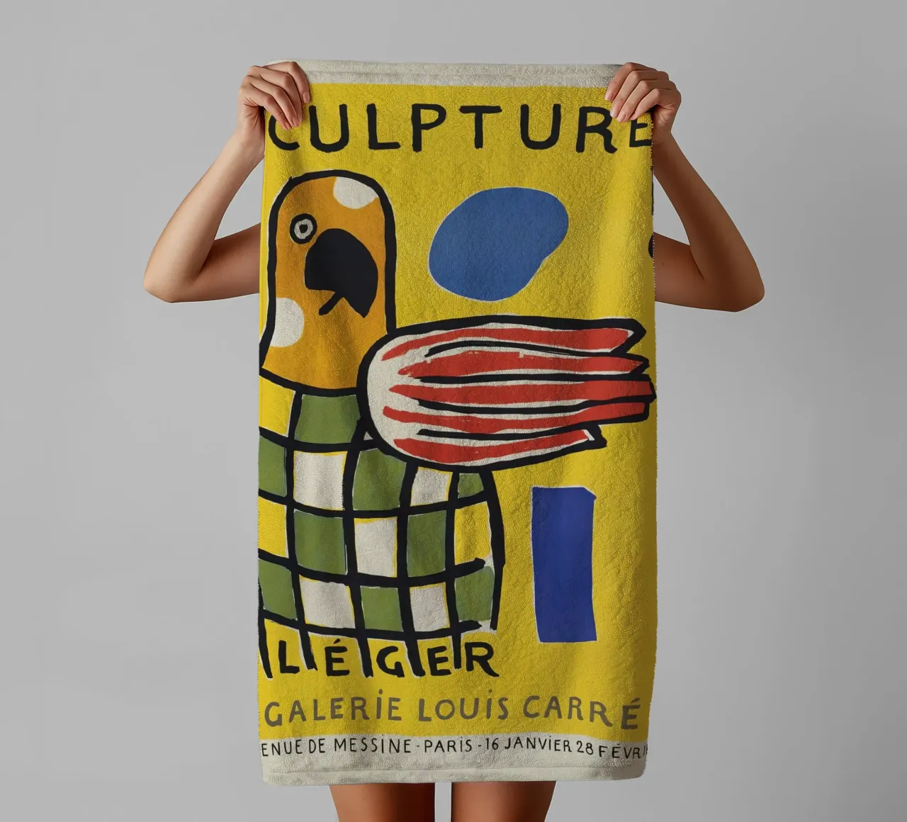 Fernand Léger: Manifesto della mostra Sculture policrome, Pop asciugamano da bagno da NorwesClub