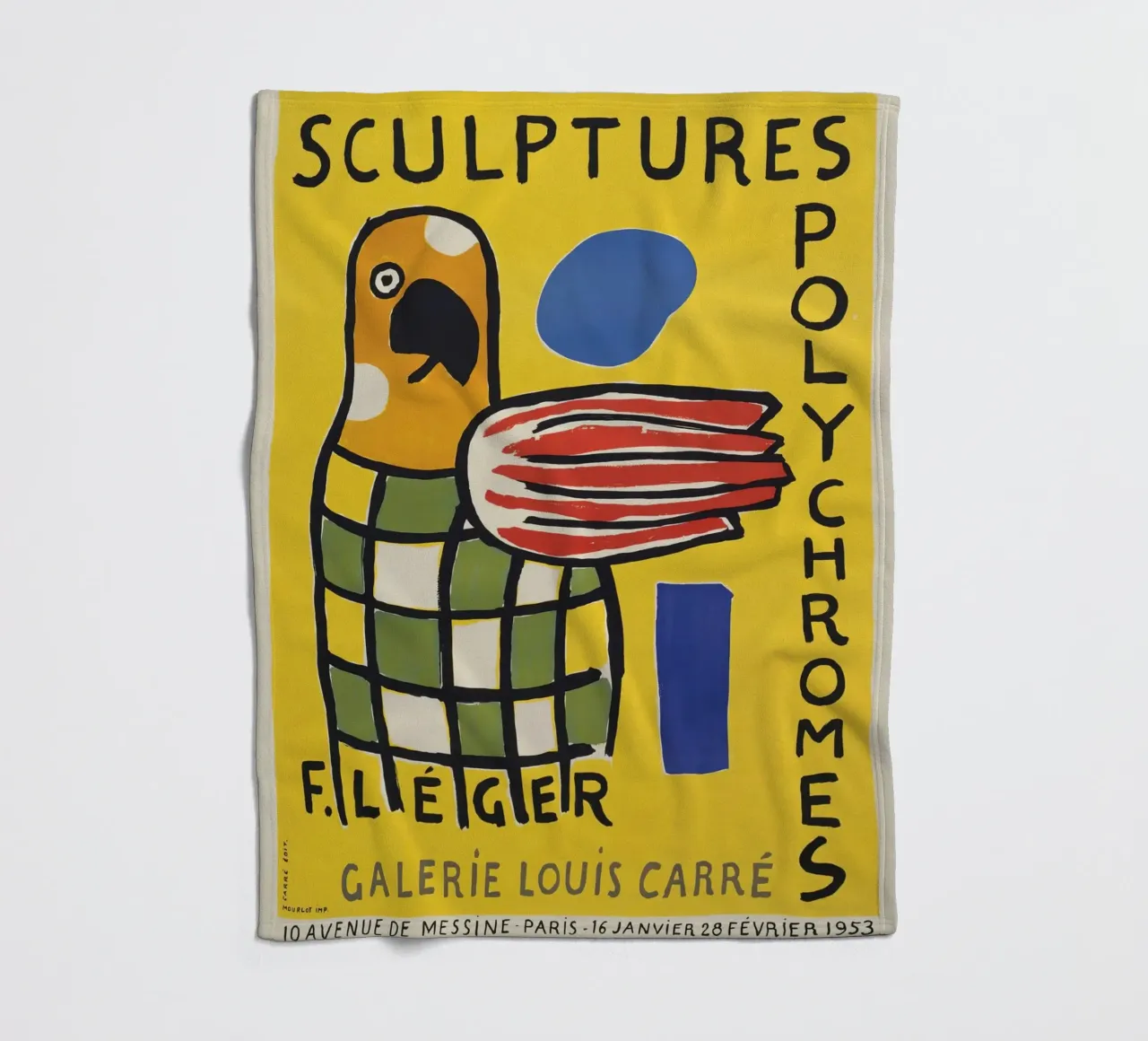 Fernand Léger: Manifesto della mostra Sculture policrome, Pop coperta in pile da NorwesClub