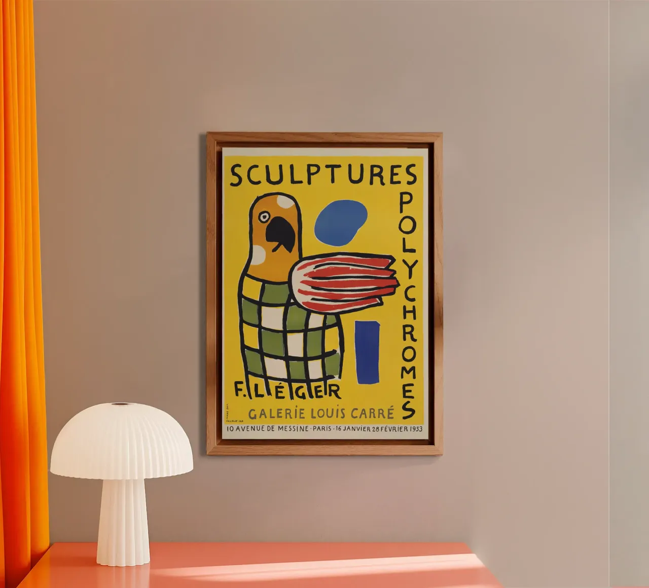 Fernand Léger: Manifesto della mostra Sculture policrome, Pop alluminio dibond da NorwesClub