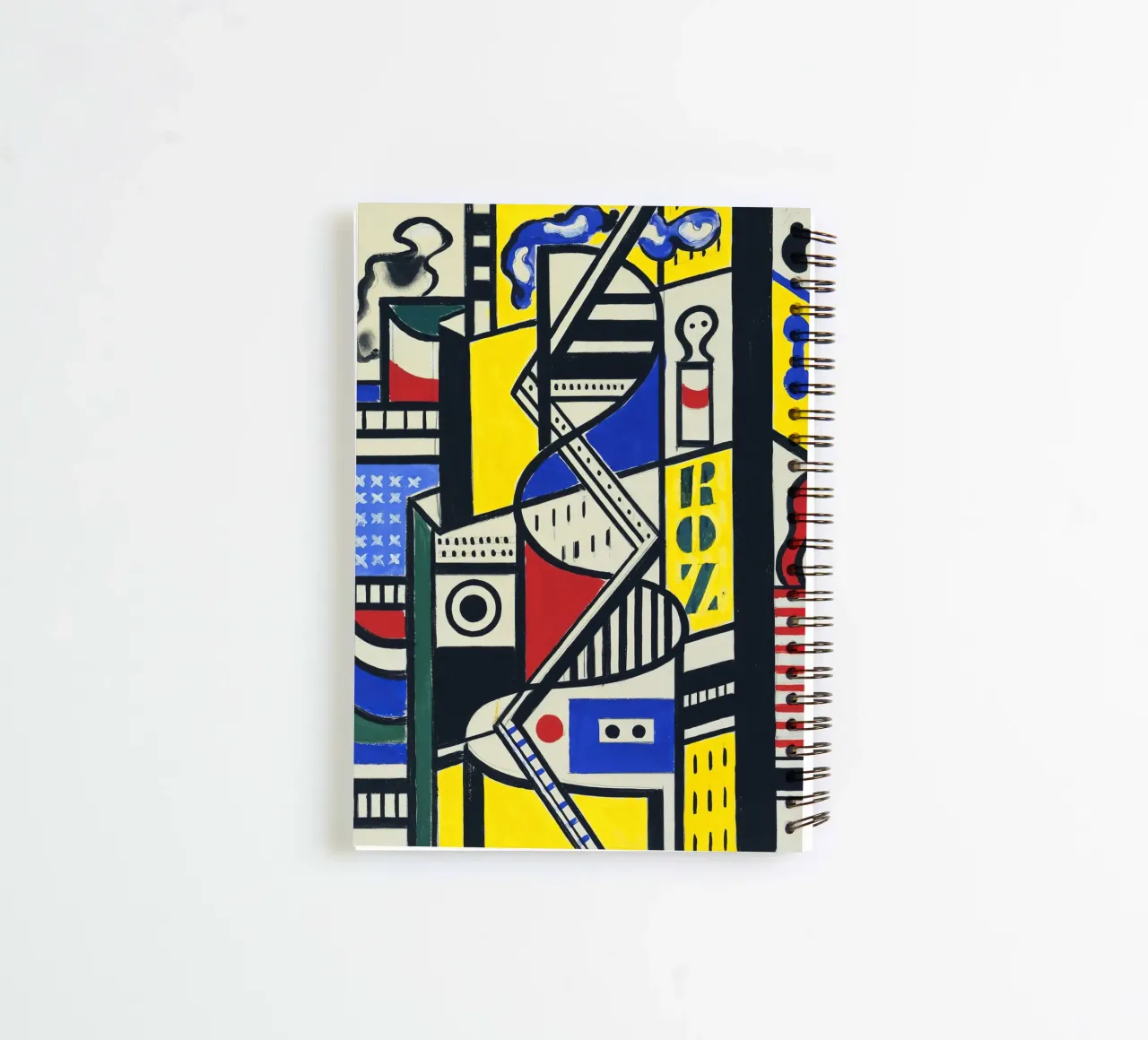 Fernand Léger: Cinematic Mural Study VI, Cubist Abstraction spiral notebook by NorwesClub