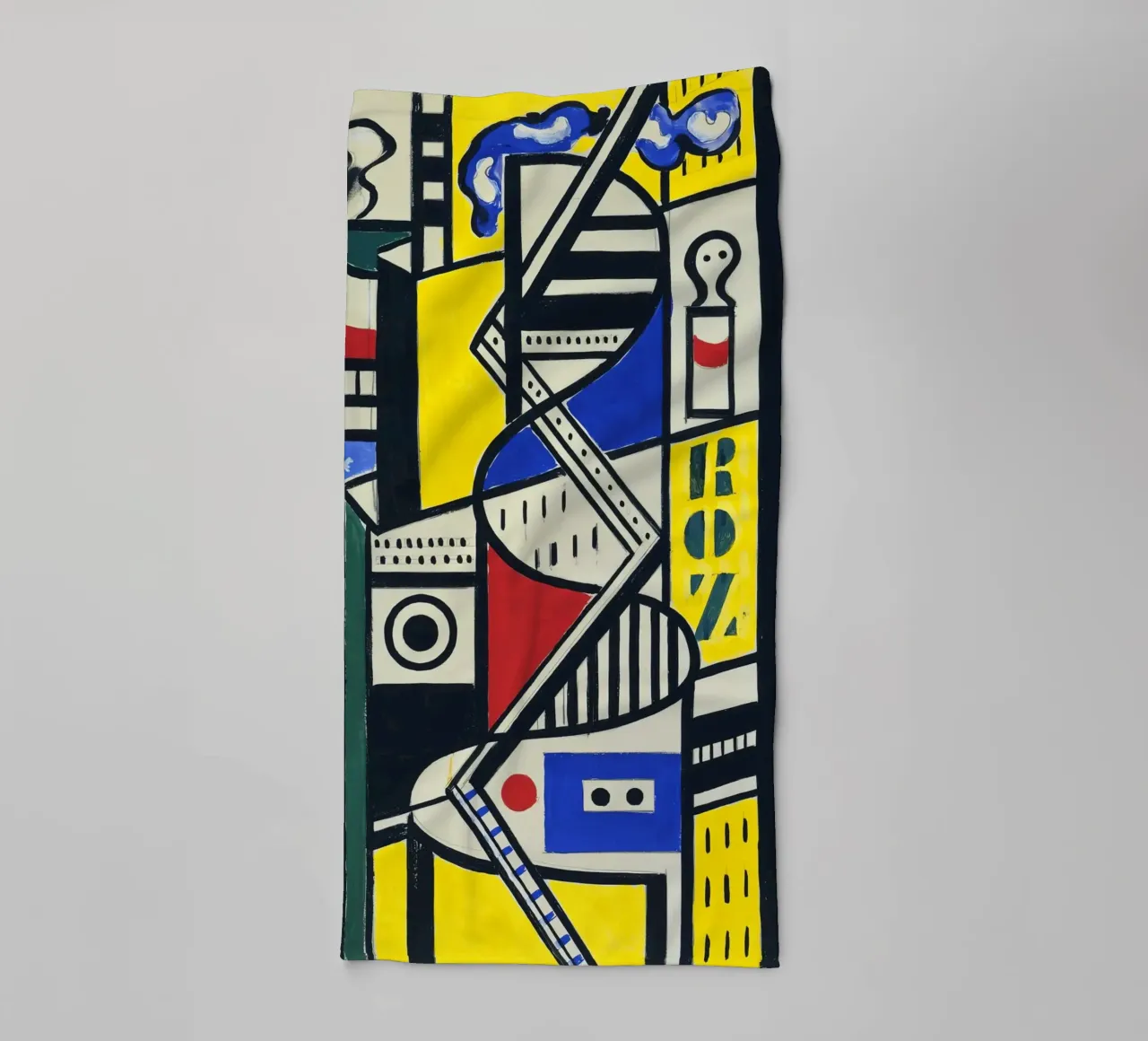 Fernand Léger: Cinematic Mural Study VI, Cubist Abstraction towel by NorwesClub