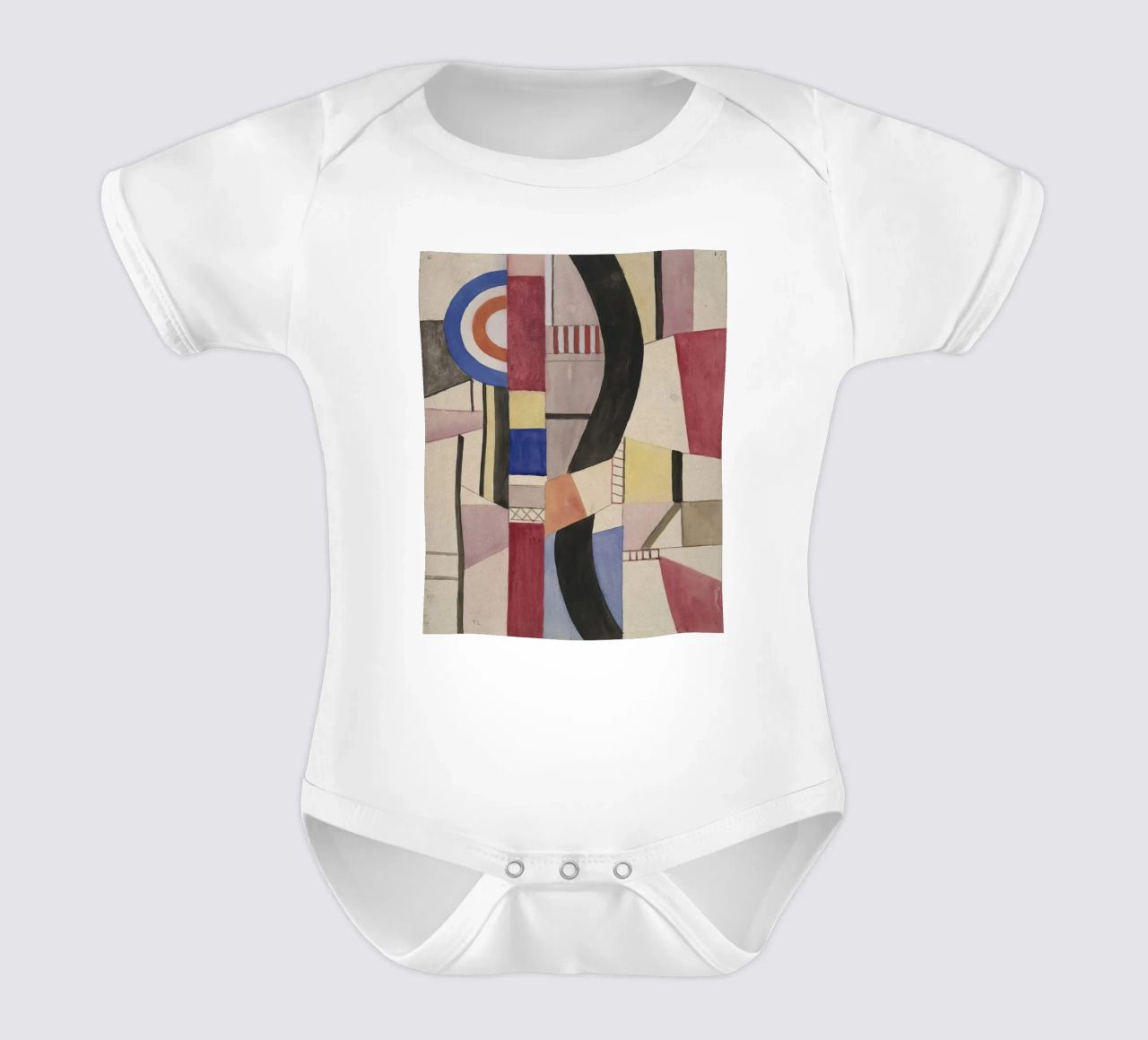 Fernand Léger: Study for The Disk, Cubist Abstract Masterpie short-sleeve baby romper by NorwesClub