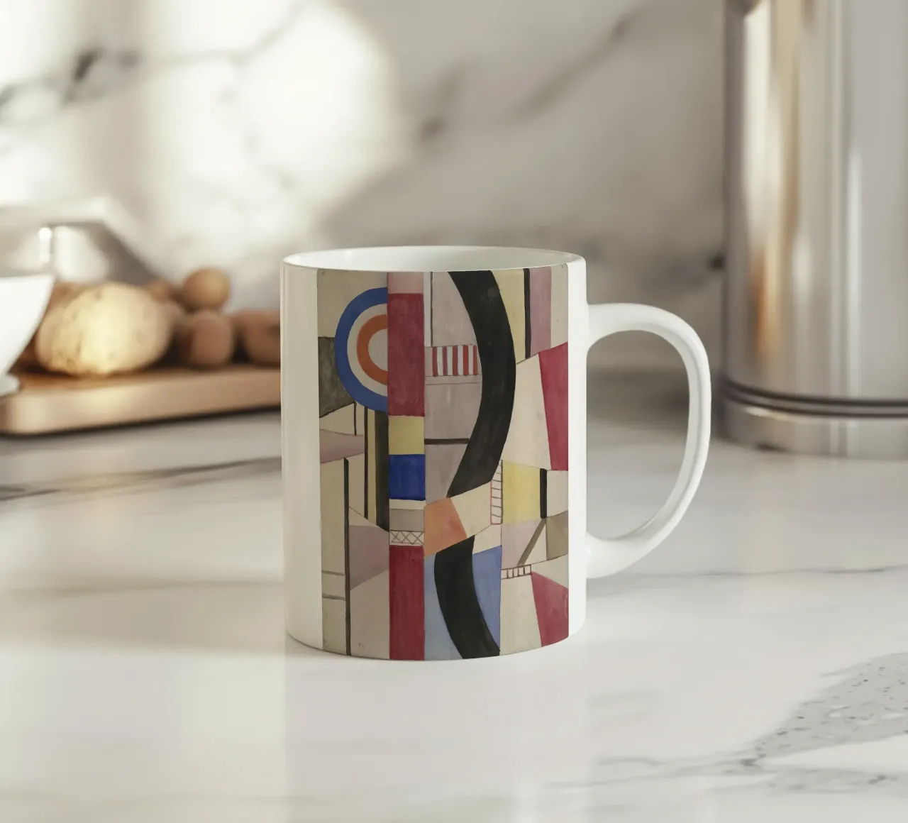 Fernand Léger: Studie für Die Scheibe, kubistisch-abstraktes Meisterwerk Keramik Tasse von NorwesClub