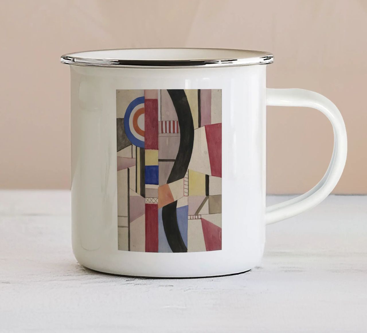 Fernand Léger: Study for The Disk, Cubist Abstract Masterpie enamel mug by NorwesClub