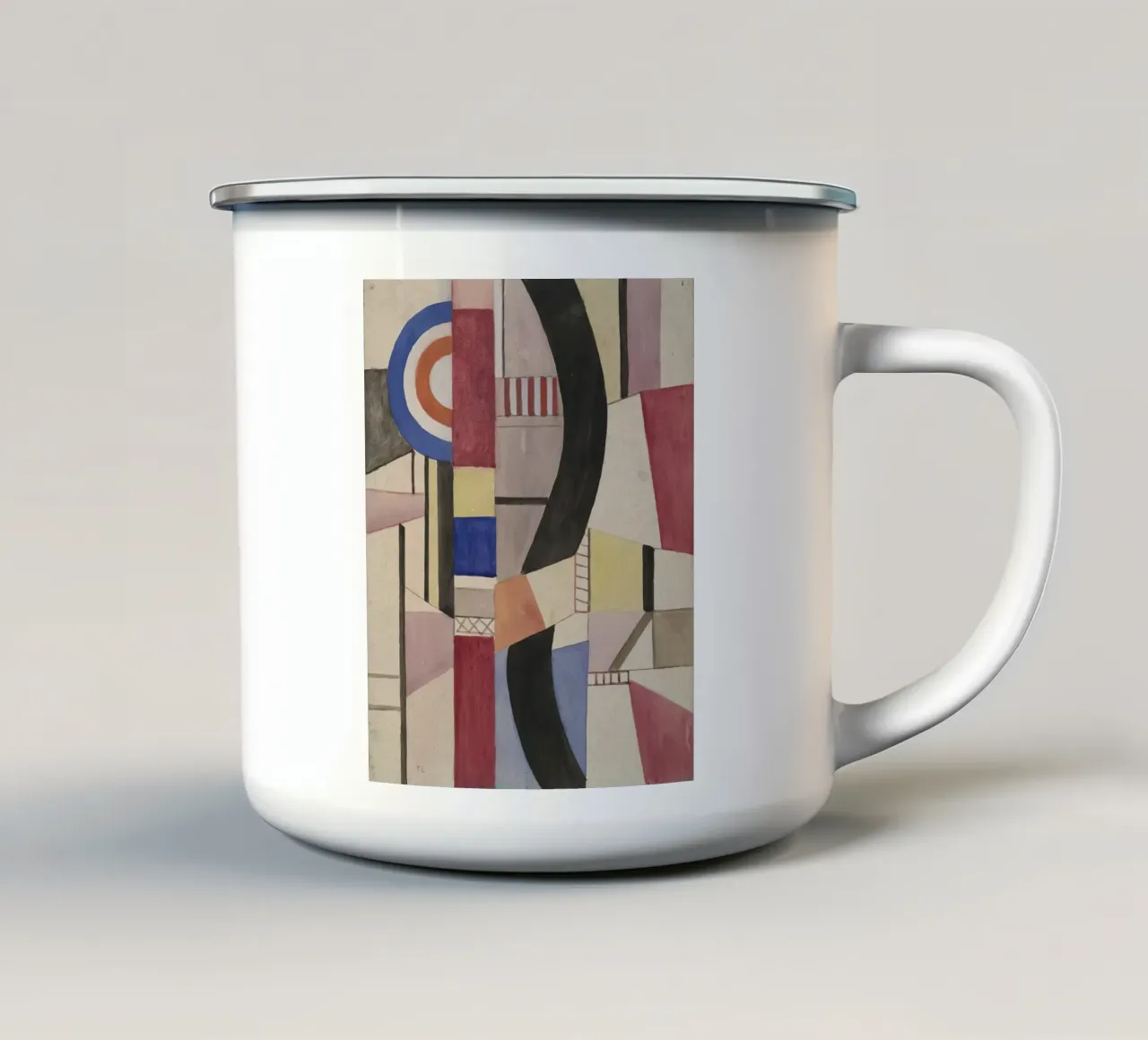 Fernand Léger : Étude pour le disque, chef-d'œuvre de l'abstraction cubiste mug en émail de NorwesClub