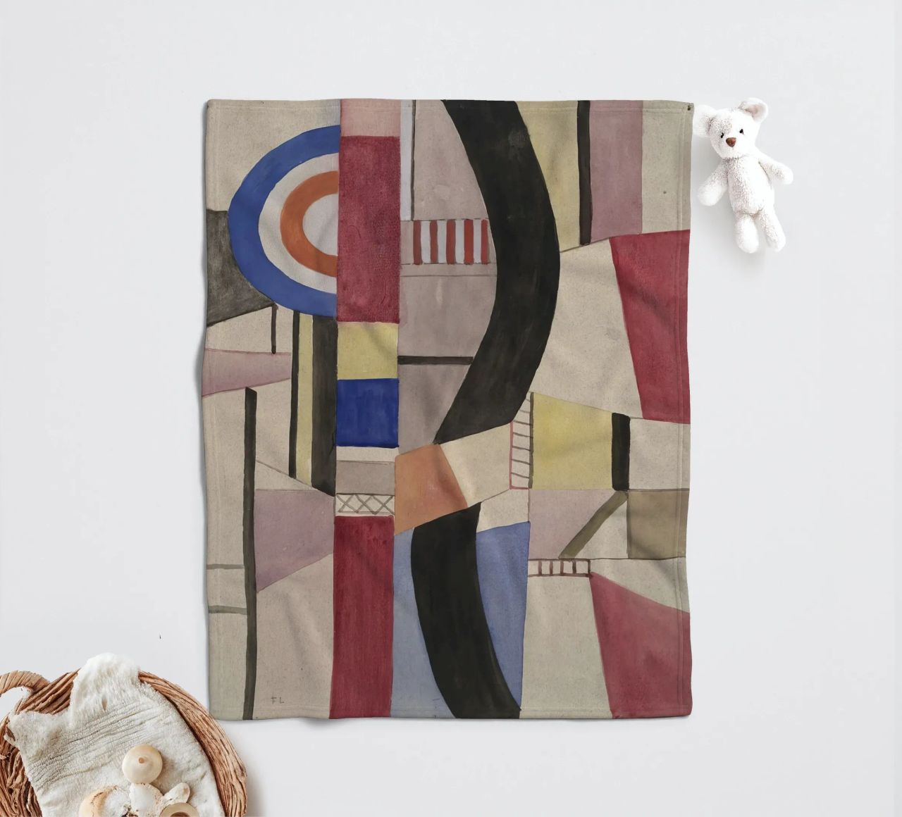 Fernand Léger: Study for The Disk, Cubist Abstract Masterpie fleece blanket by NorwesClub