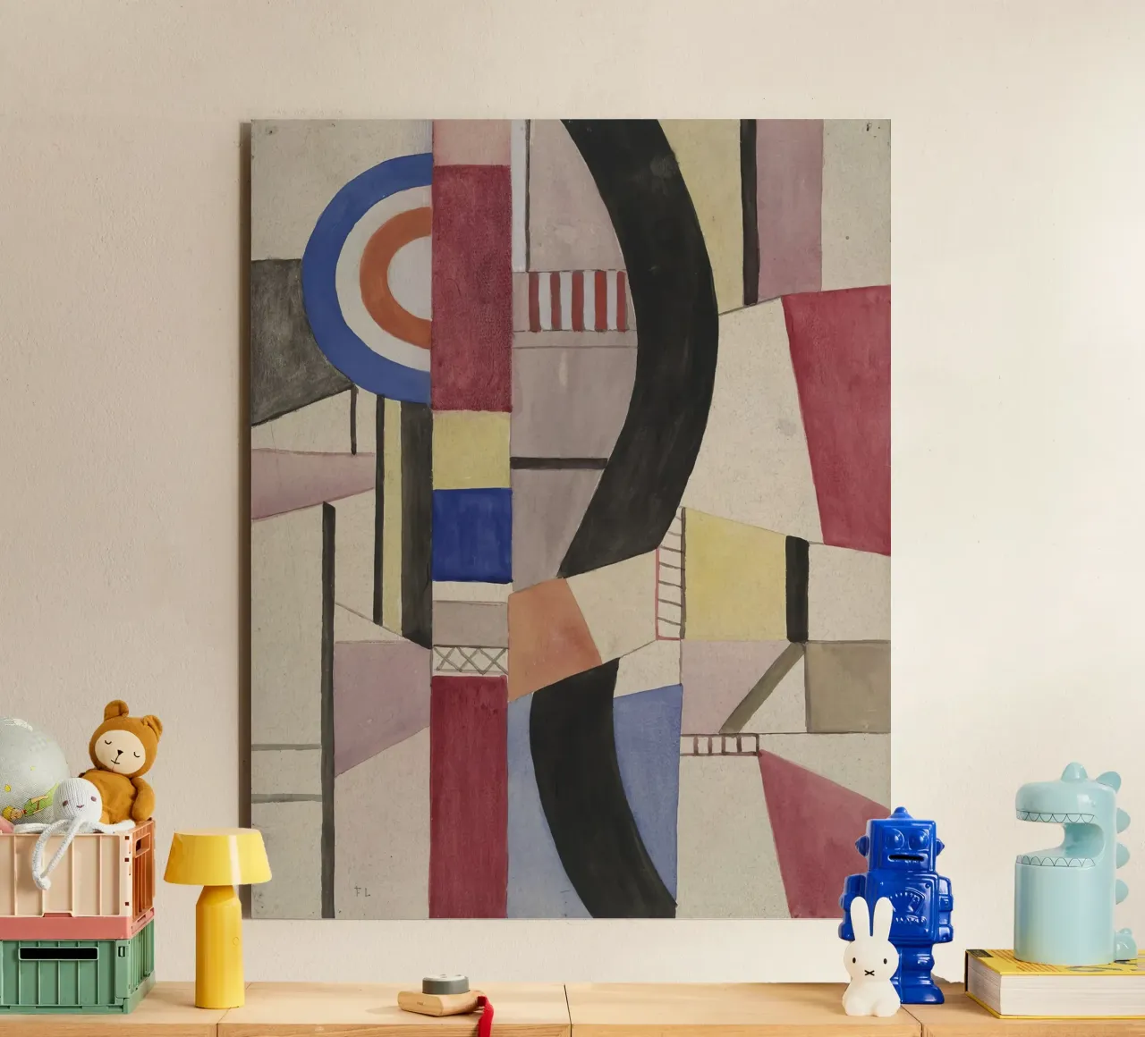 Fernand Léger: Study for The Disk, Cubist Abstract Masterpie alu-dibond by NorwesClub