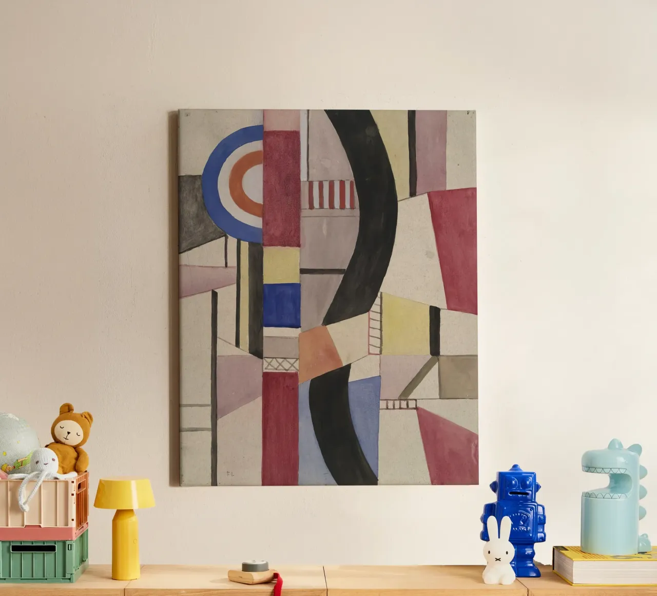 Fernand Léger: Study for The Disk, Cubist Abstract Masterpie canvas by NorwesClub