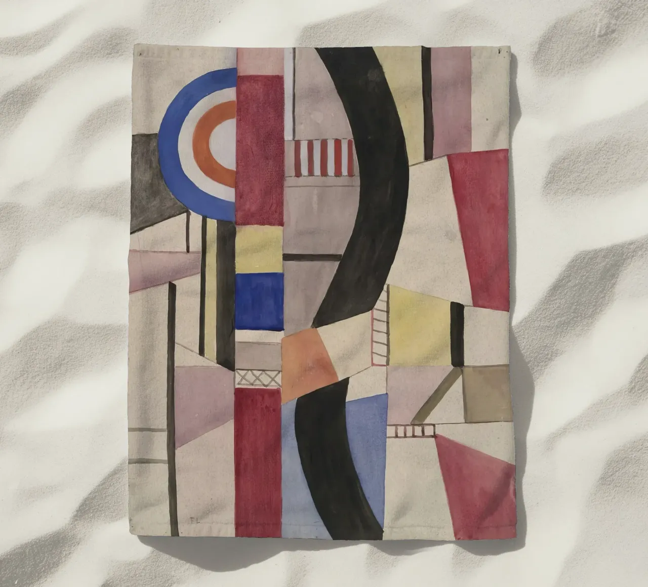 Fernand Léger: Study for The Disk, Cubist Abstract Masterpie beach towel by NorwesClub