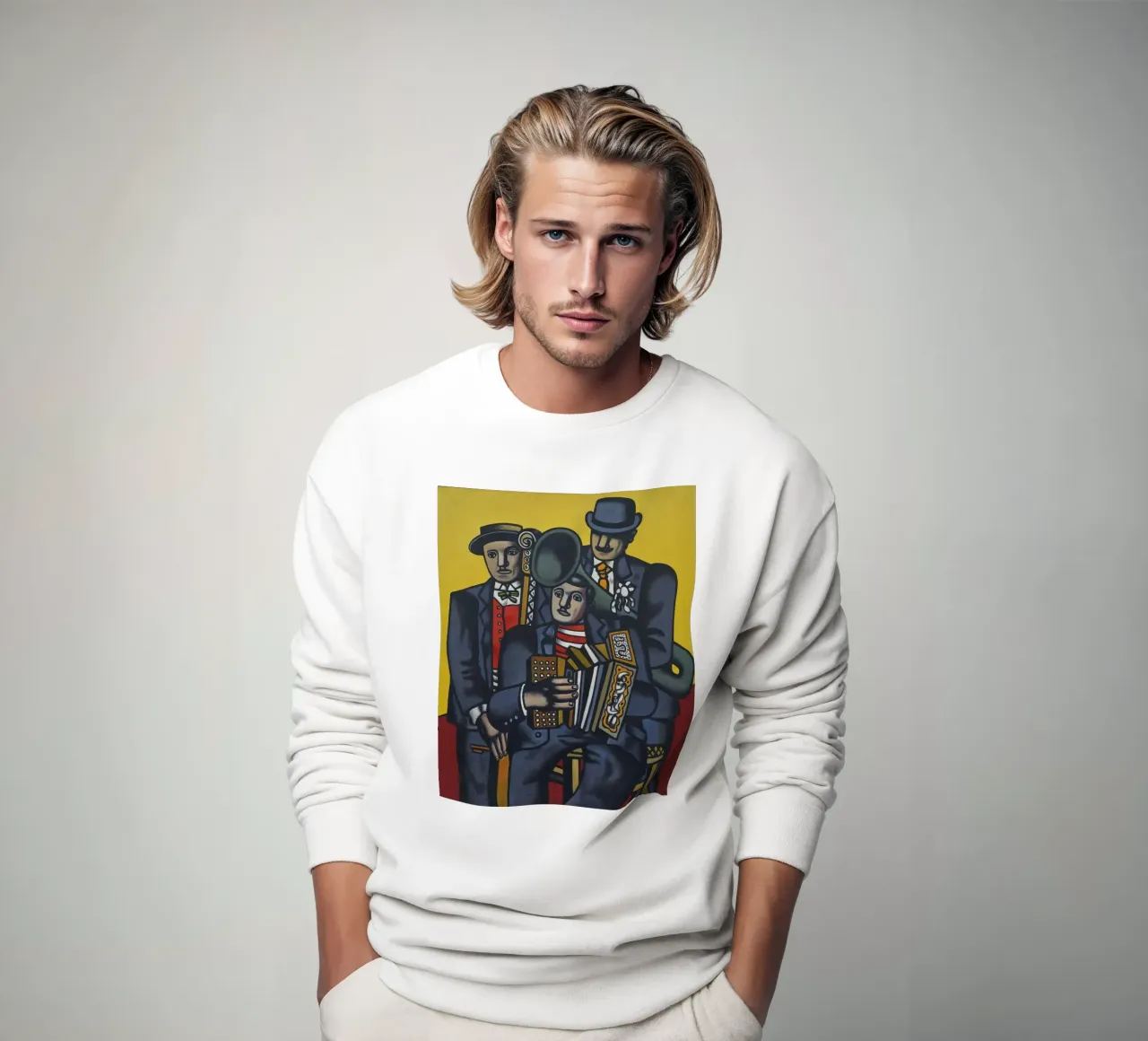 Fernand Léger : Les trois musiciens, maître cubiste de la figuration sweat de NorwesClub