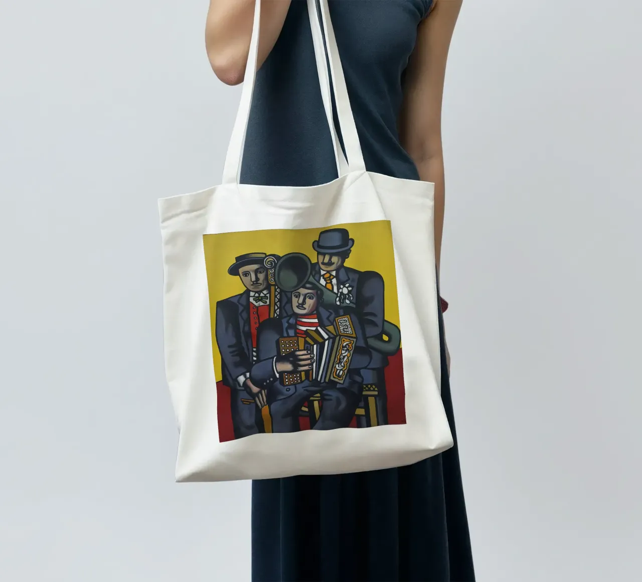 Fernand Léger: The Three Musicians, Cubist Figurative Master tote bag by NorwesClub