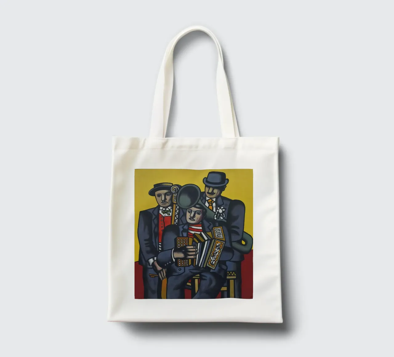 Fernand Léger: The Three Musicians, Cubist Figurative Master tote bag by NorwesClub