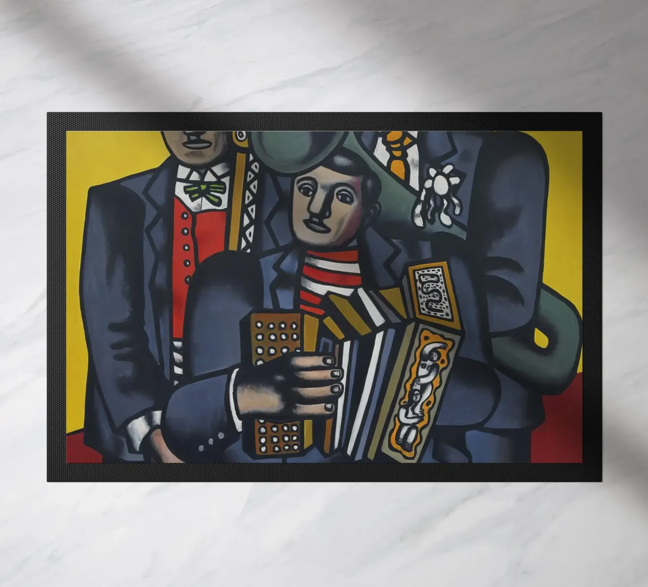 Fernand Léger: The Three Musicians, Cubist Figurative Master doormat by NorwesClub