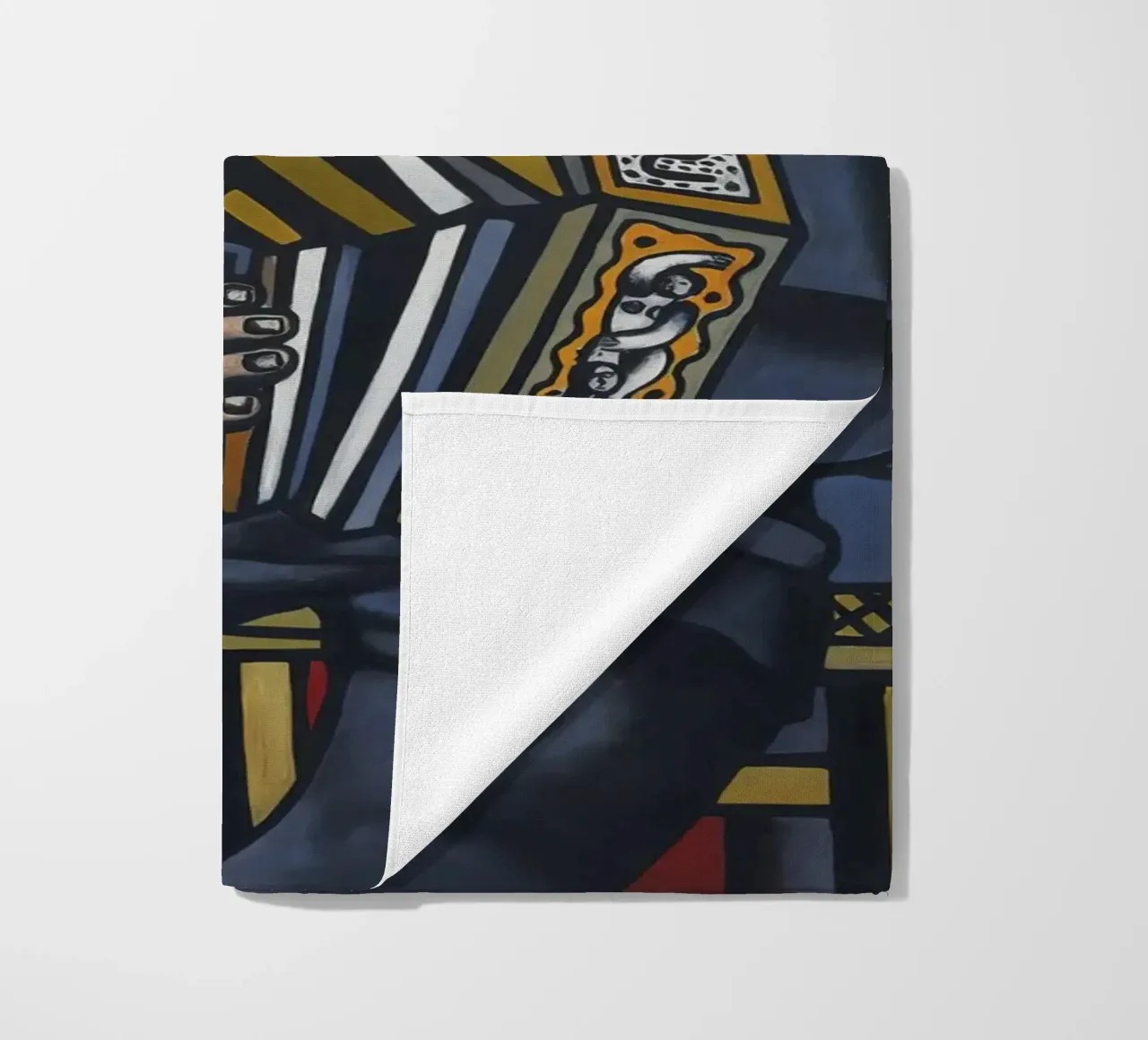 Fernand Léger: The Three Musicians, Cubist Figurative Master beach towel by NorwesClub