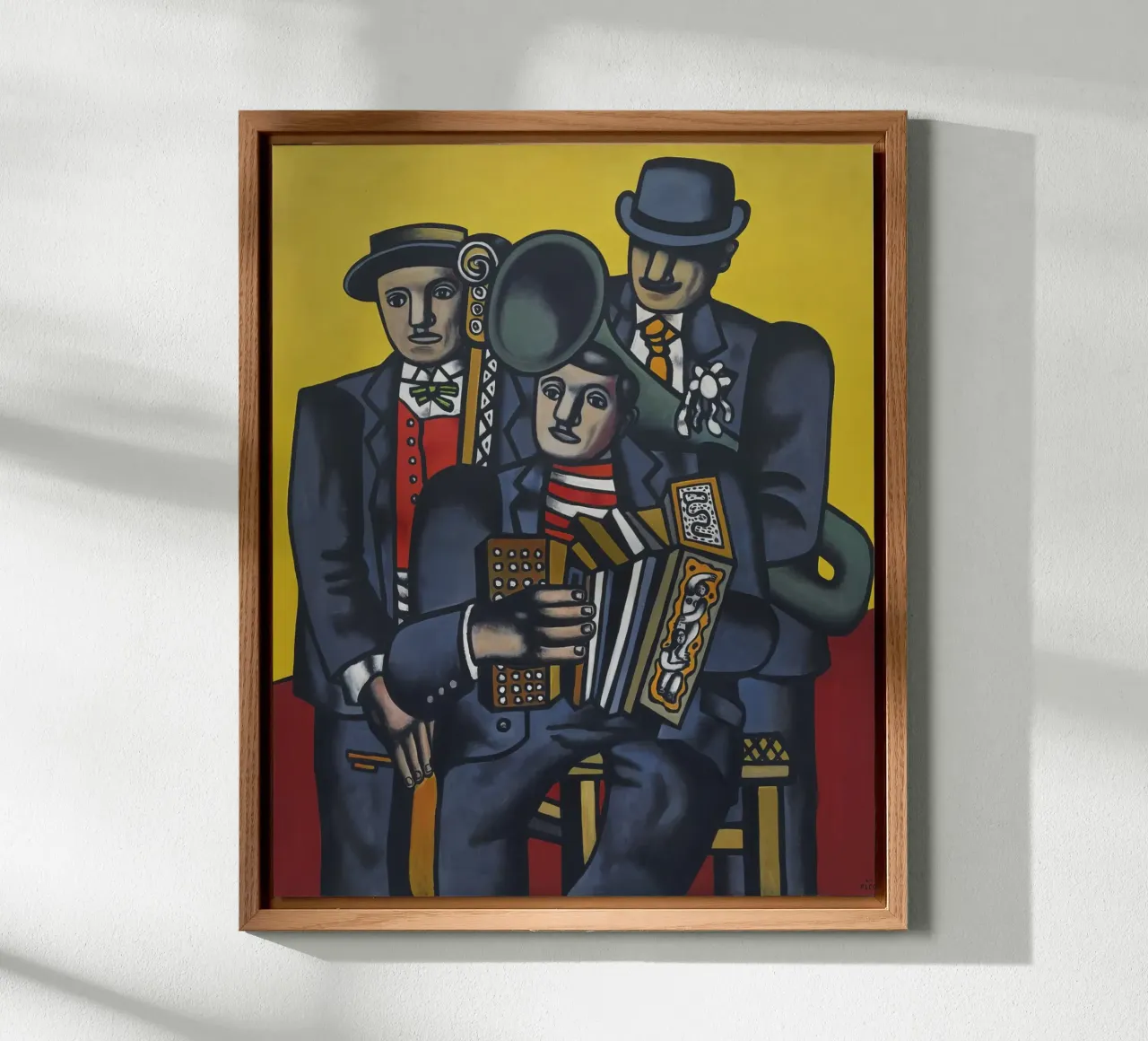 Fernand Léger: The Three Musicians, Cubist Figurative Master alu-dibond by NorwesClub