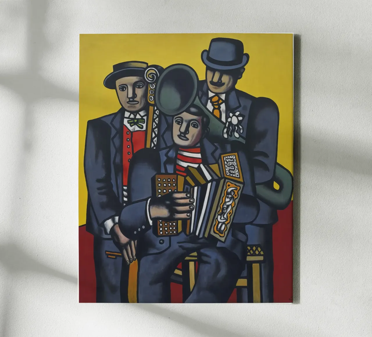 Fernand Léger: The Three Musicians, Cubist Figurative Master canvas by NorwesClub