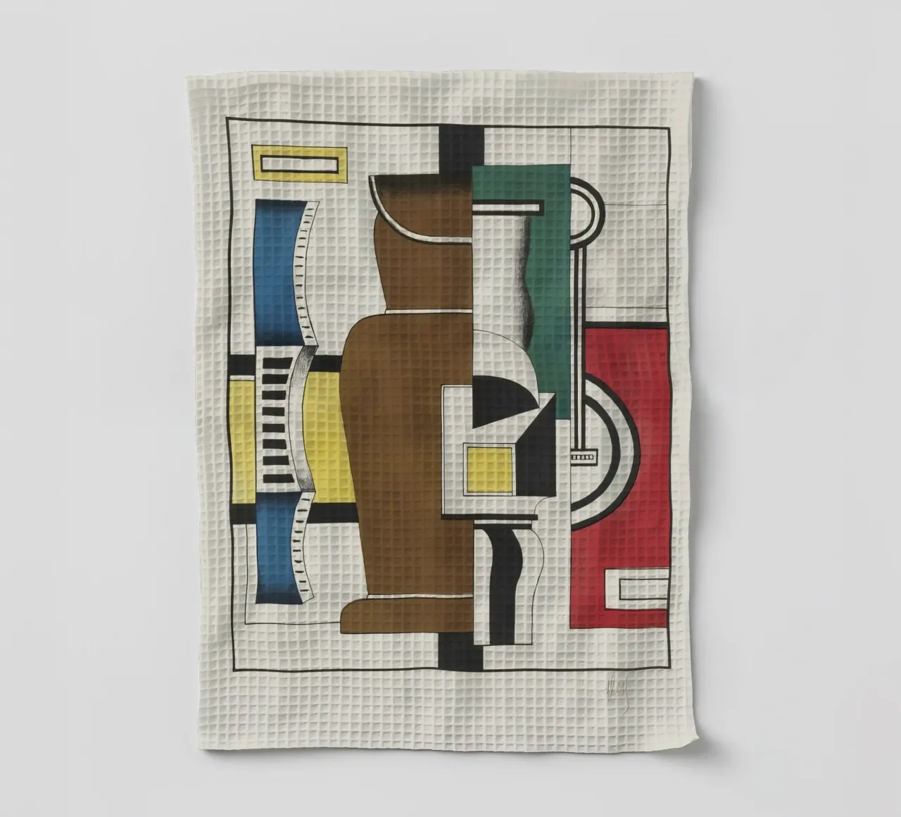 Fernand Léger : Le vase, nature morte puriste et abstraite torchon de NorwesClub